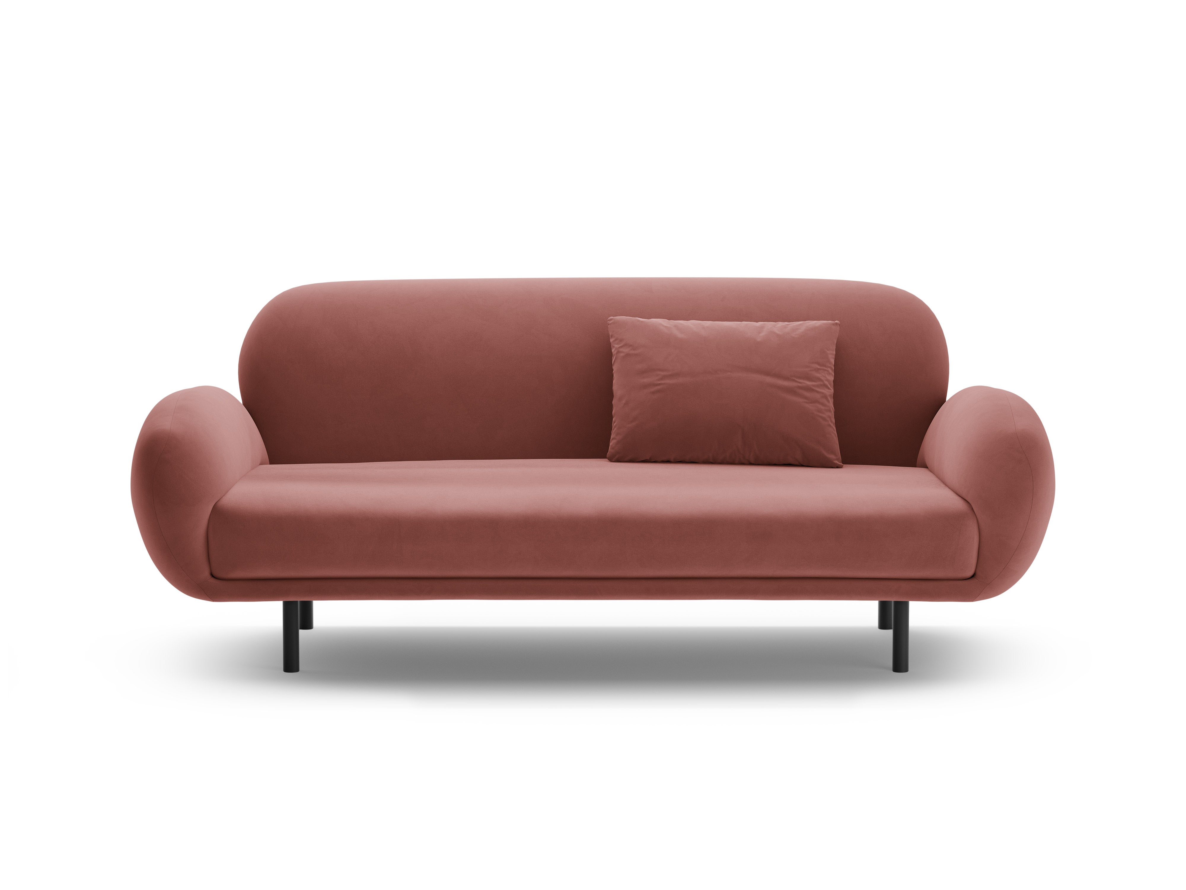 Sofa aus Samt 2,5-sitzig POPPY schmutzig rosa