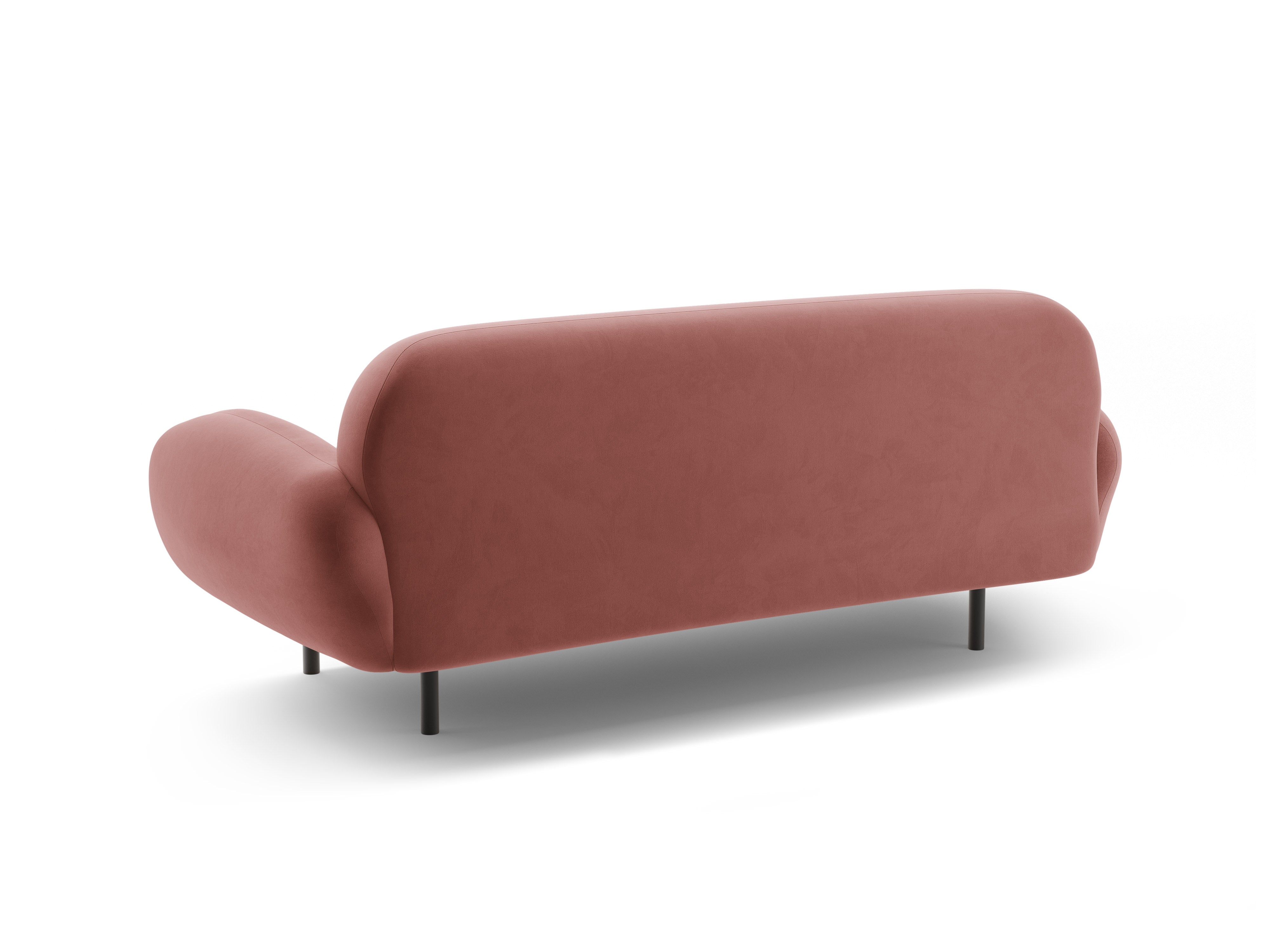 Sofa aus Samt 2,5-sitzig POPPY schmutzig rosa