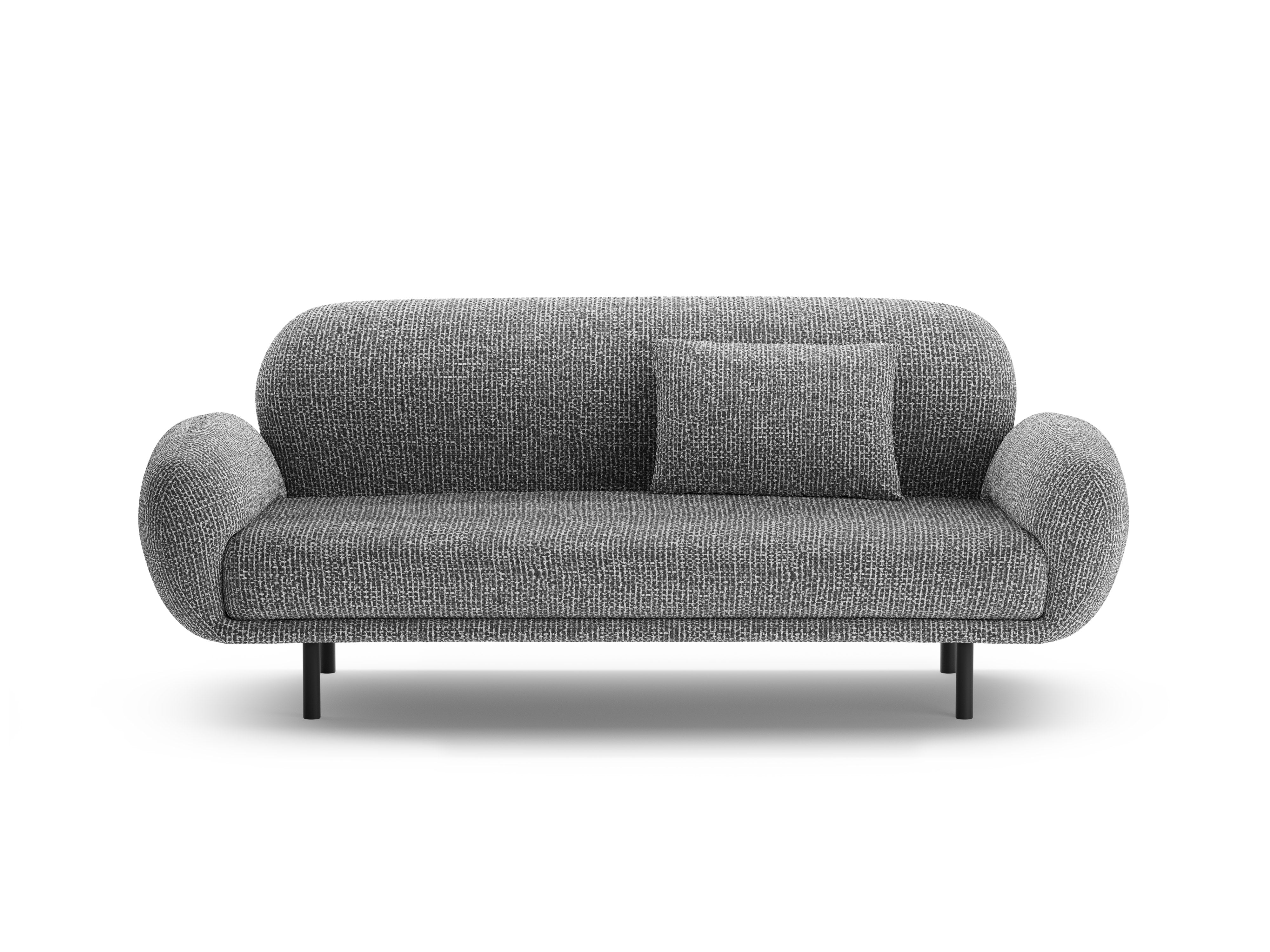 2.5-seater Sofa POPPY dark gray chenille