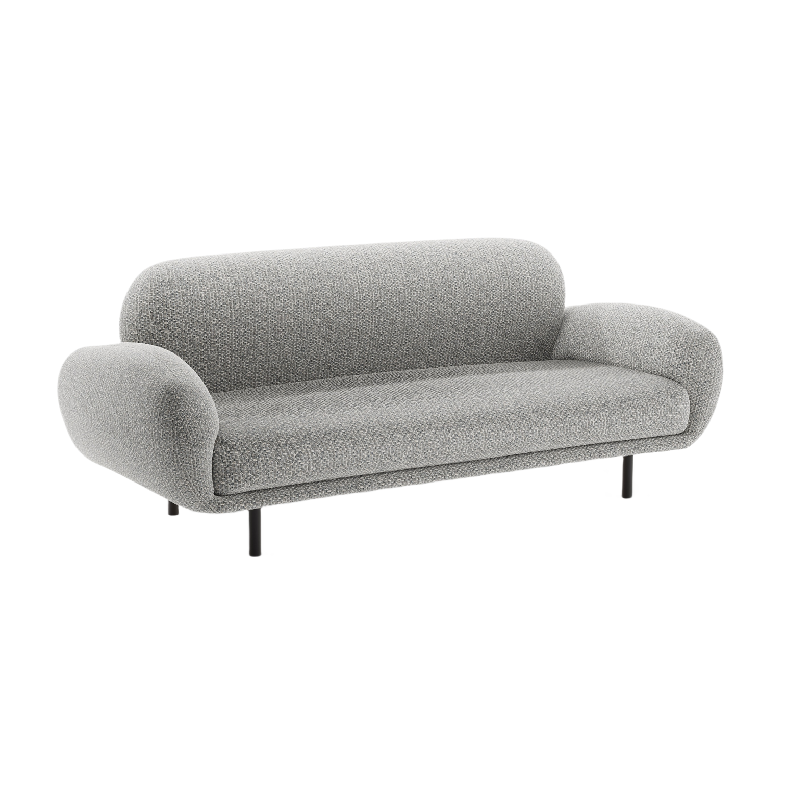 2.5-seater Sofa POPPY gray chenille