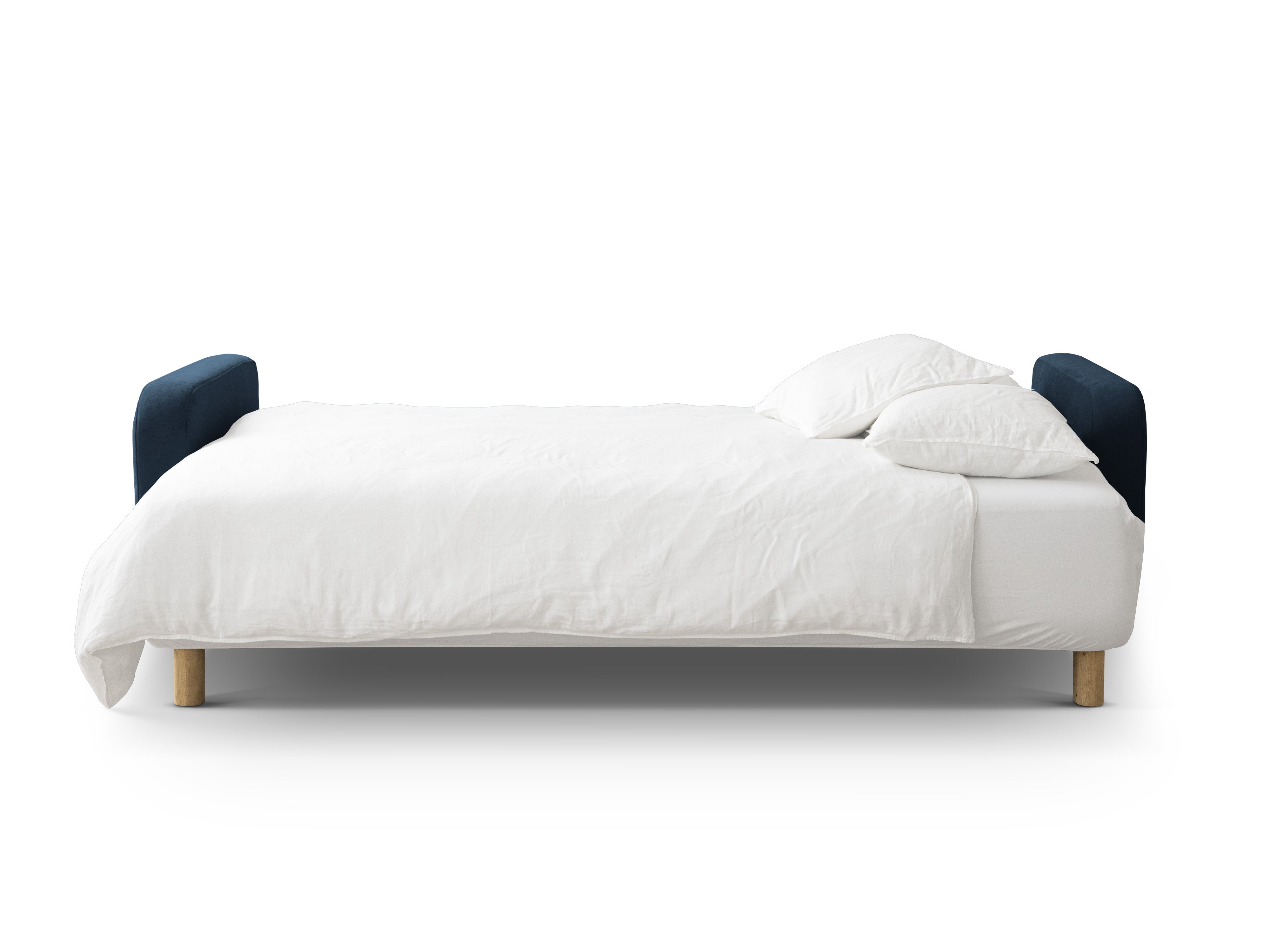 Sofa 3-Sitzer mit Schlaffunktion ELEN marineblau Chenille
