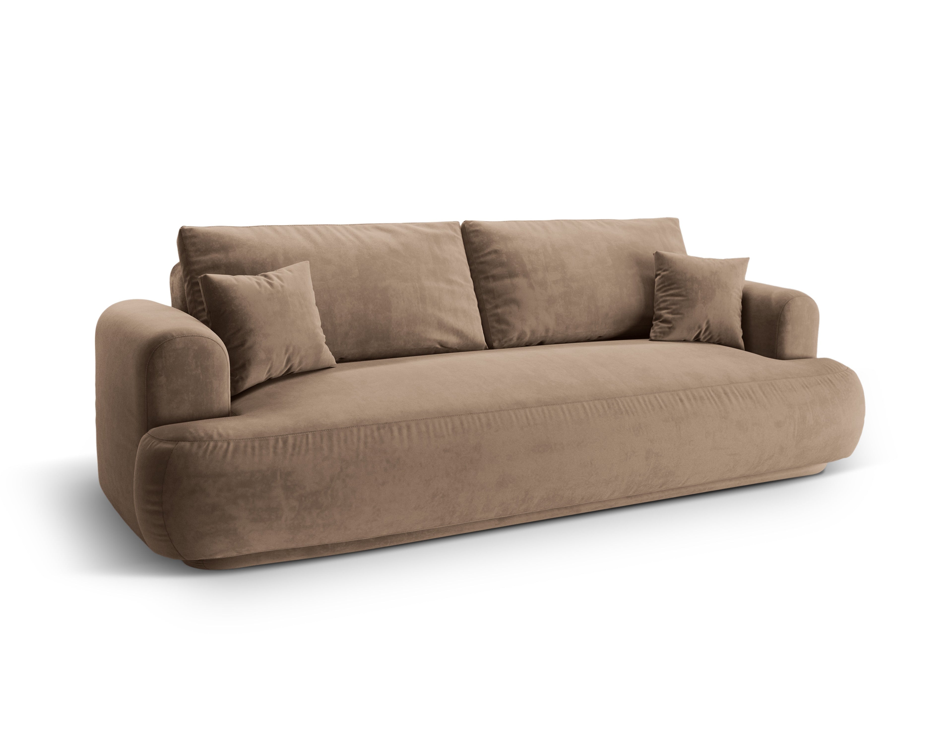 Velvet sofa with Ella Sleeping Dark Bench