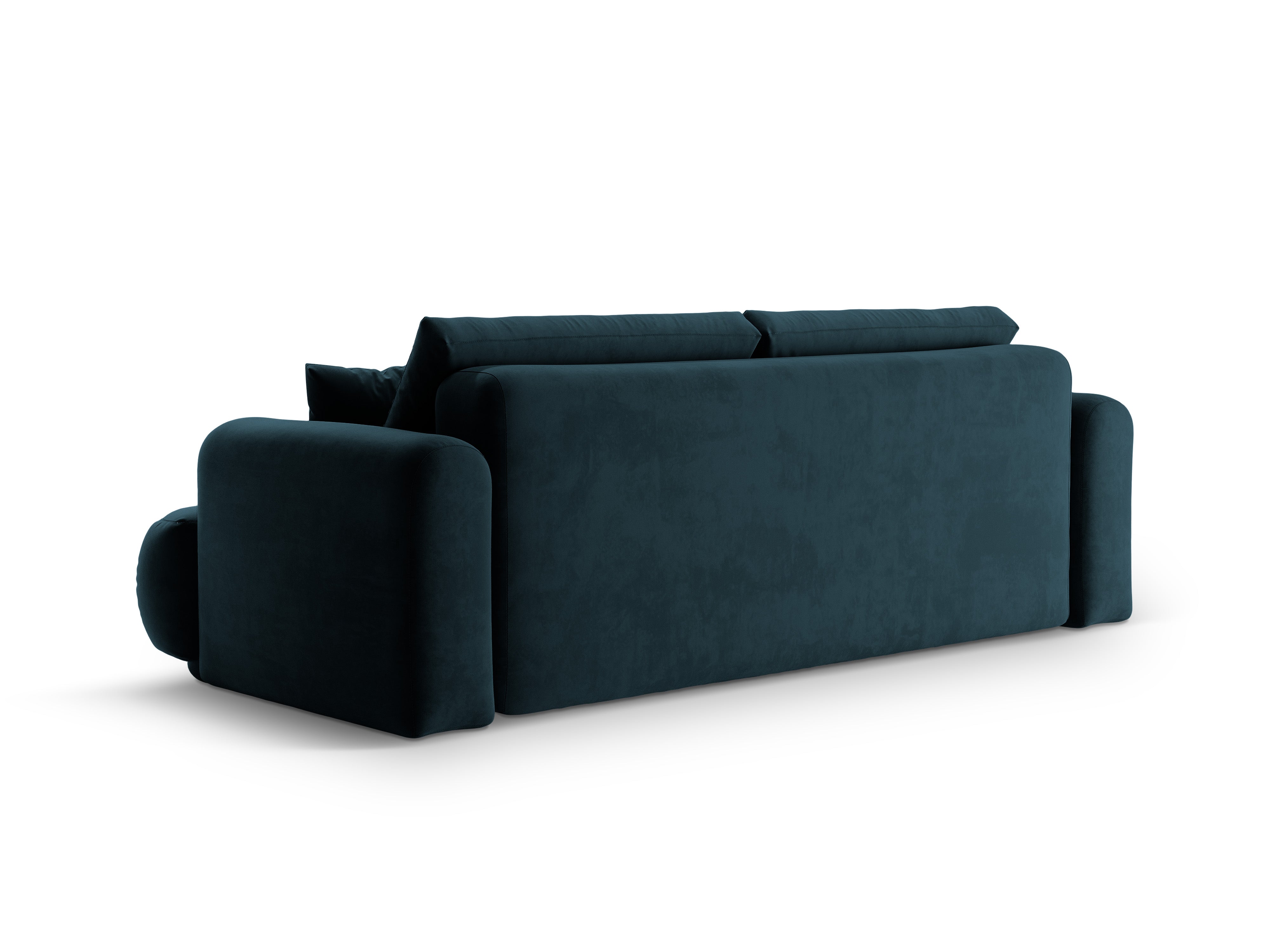 Velvet sofa with Ella Petrol navy blue sleeping function
