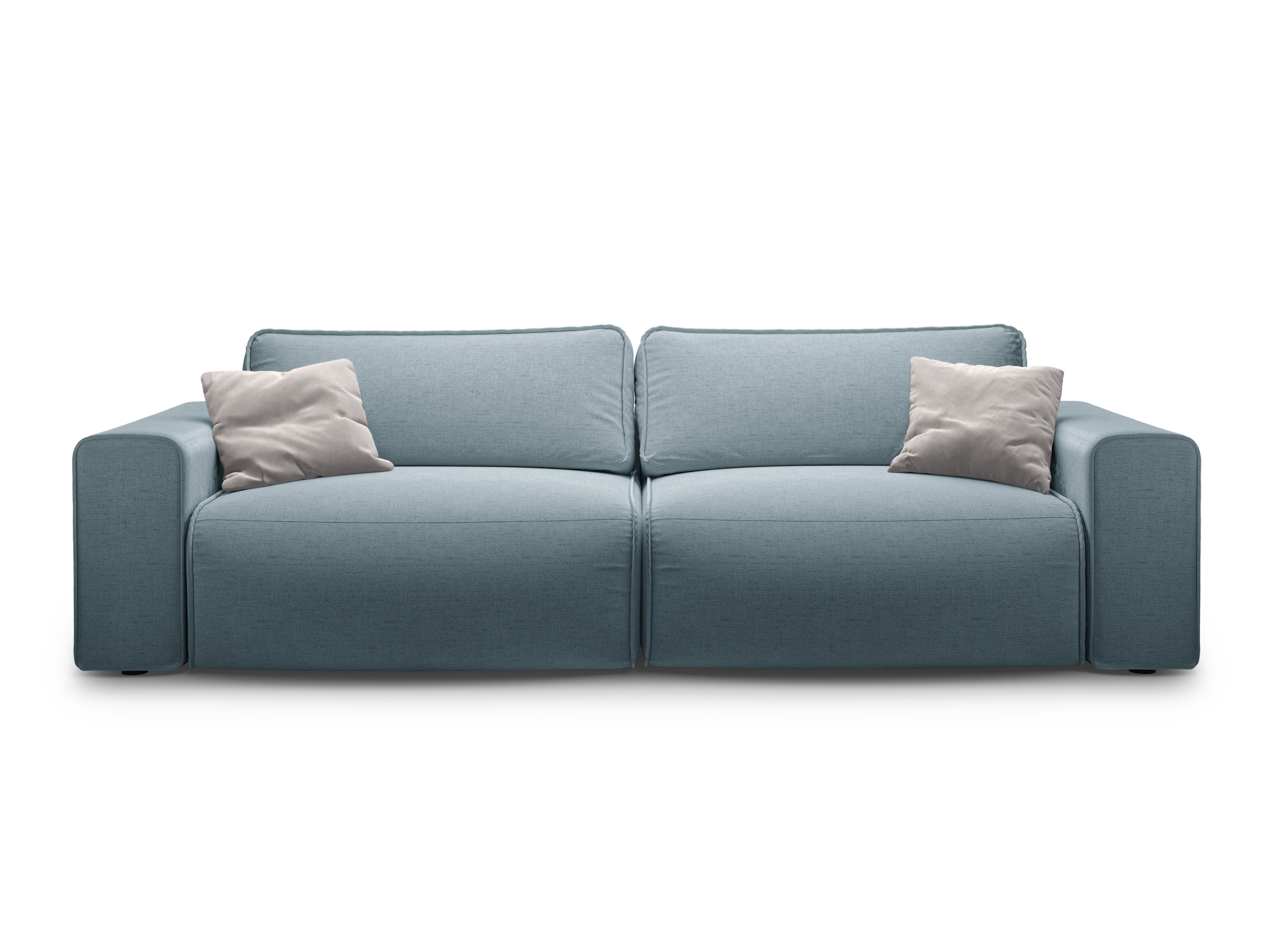 3-seater sofa with sleeping function VICTOR light blue chenille