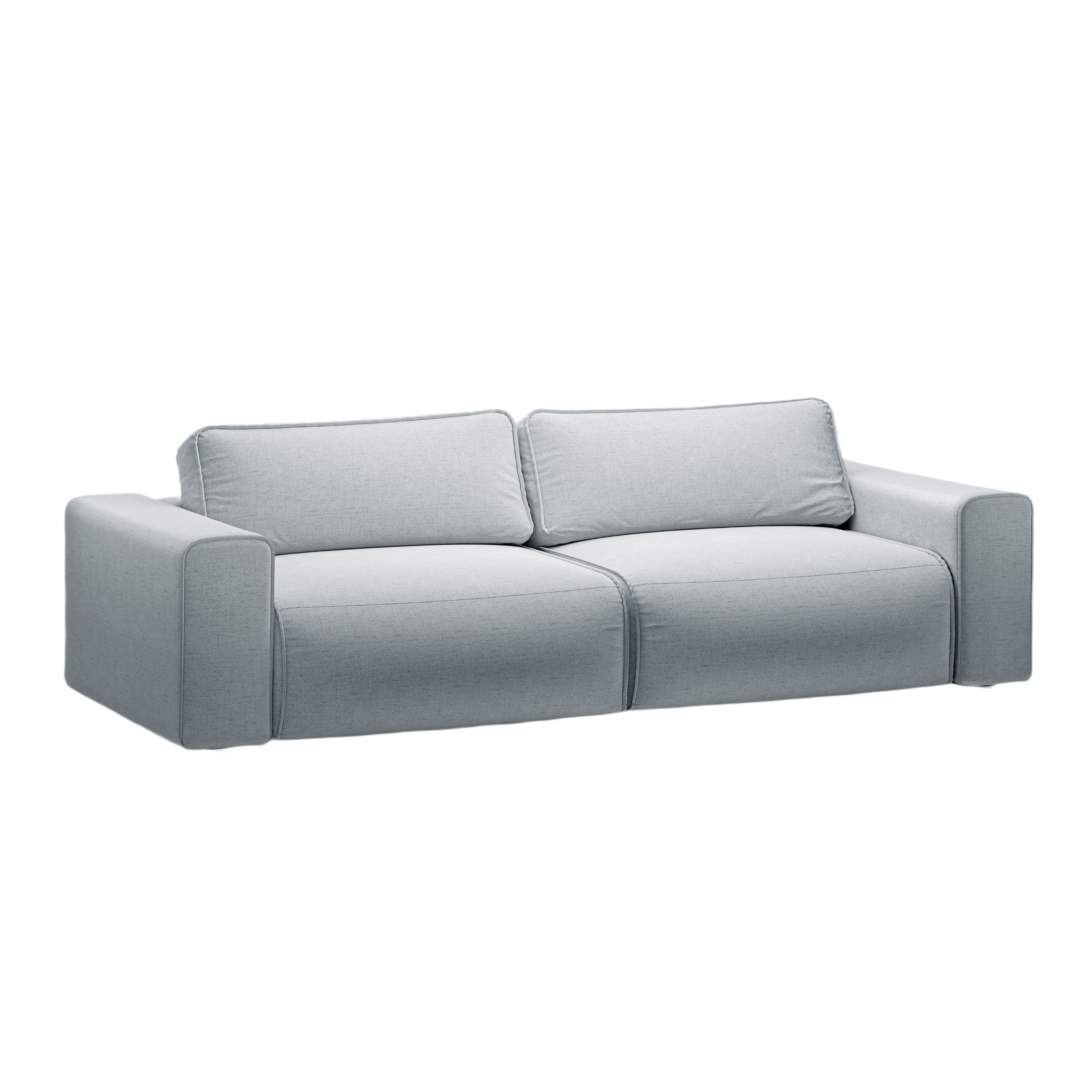3-seater sofa with sleeping function VICTOR light gray chenille