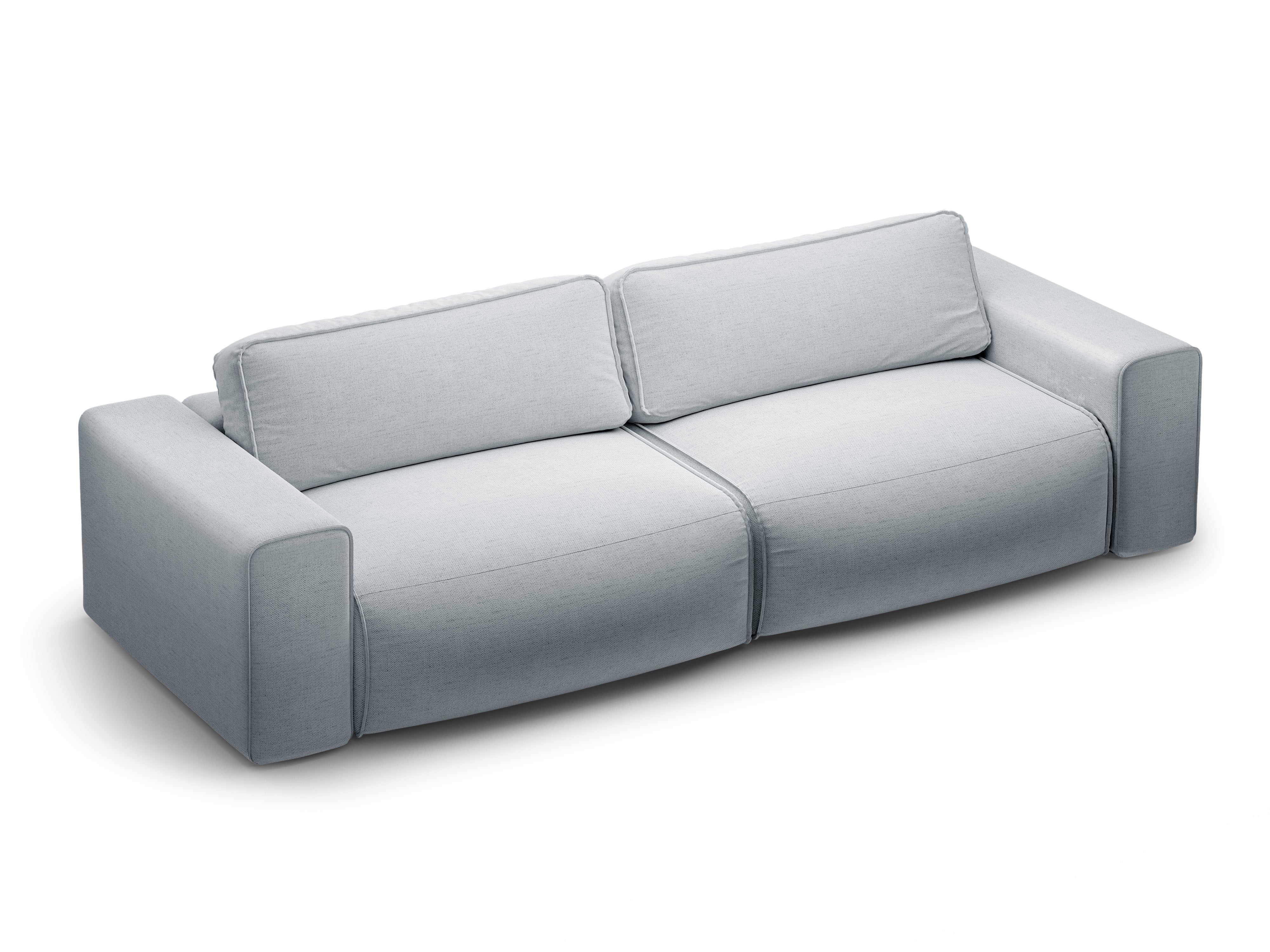 3-seater sofa with sleeping function VICTOR light gray chenille