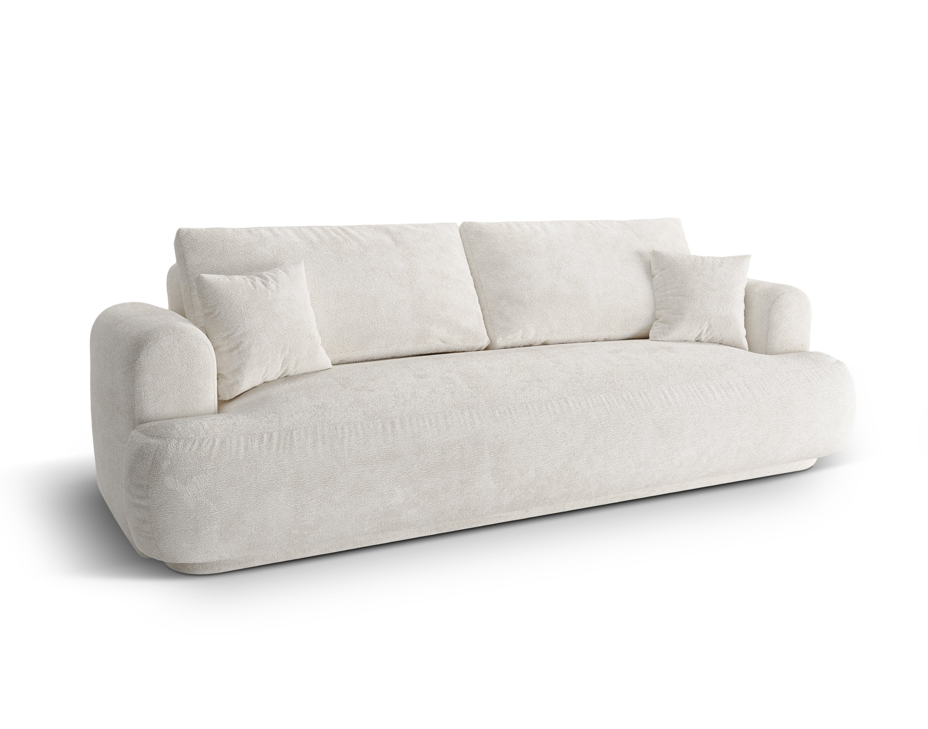 Sofa mit Schlaffunktion Ella Light Beige Boucle