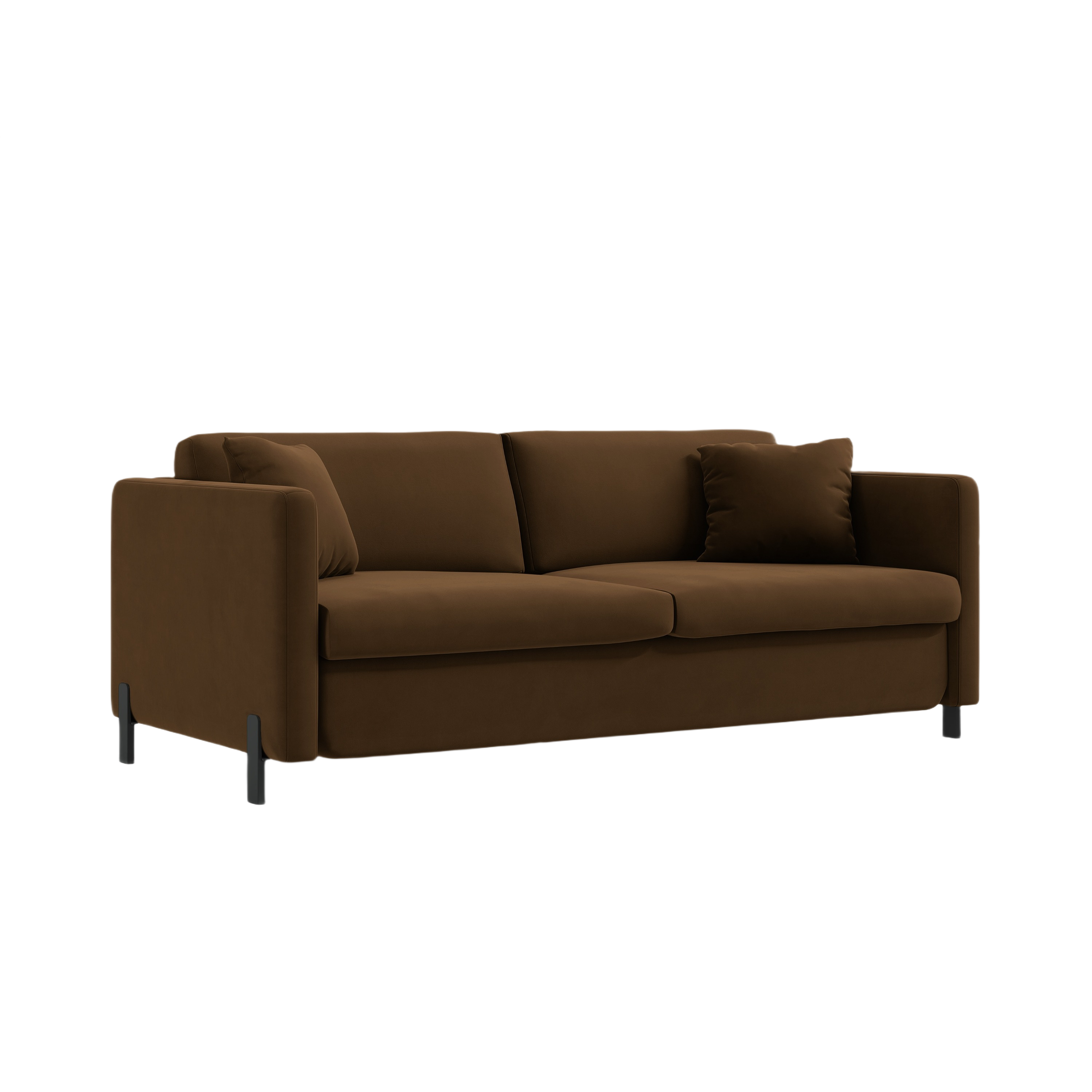 Velvet Sofa with Bed Function, "Gloria", 3 Seats, Chocolate, 202x102x80
Made in Europe
