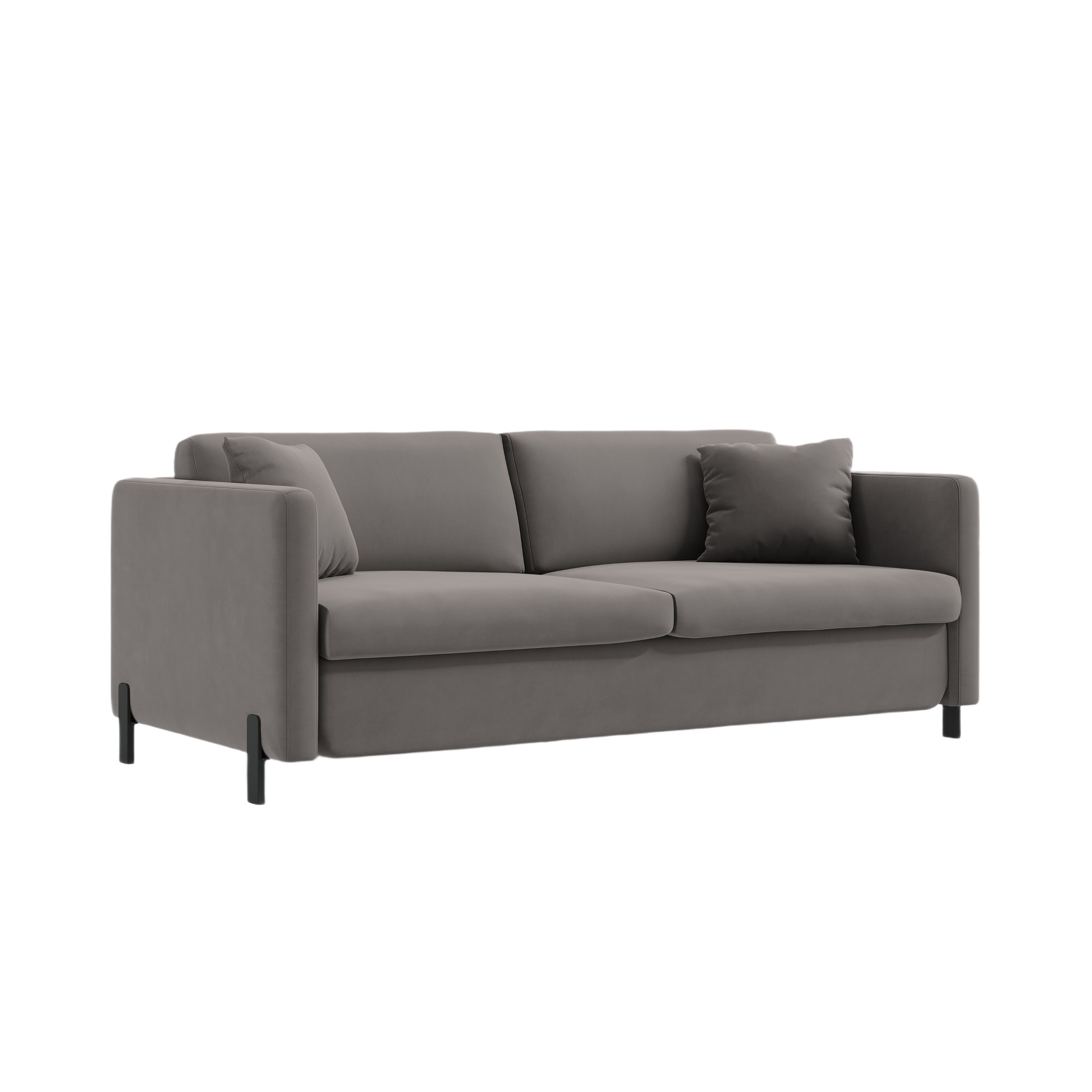 Velvet Sofa with Bed Function, "Gloria", 3 Seats, Gray, 202x102x80
Made in Europe