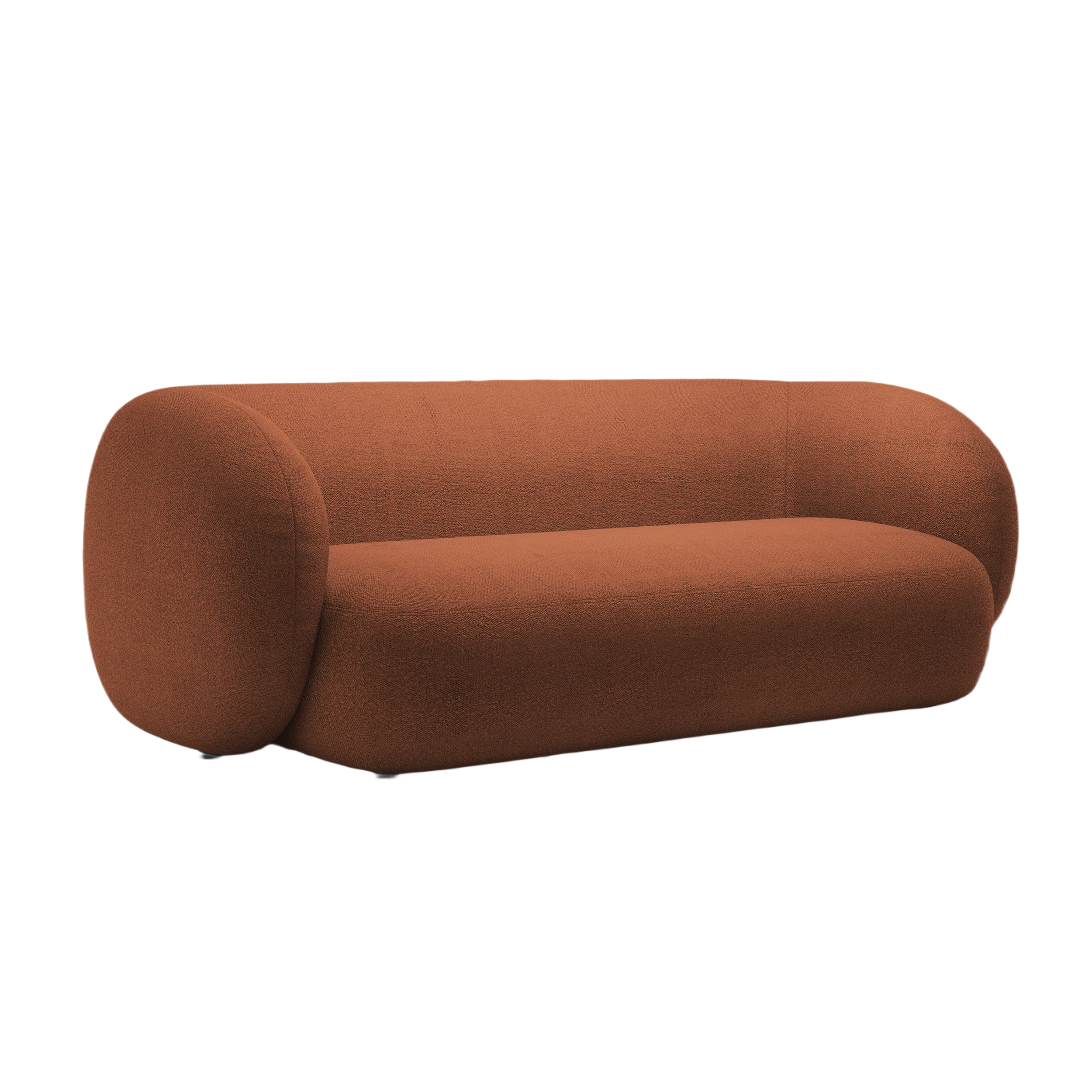 3-seater Sofa KATE terracotta boucle