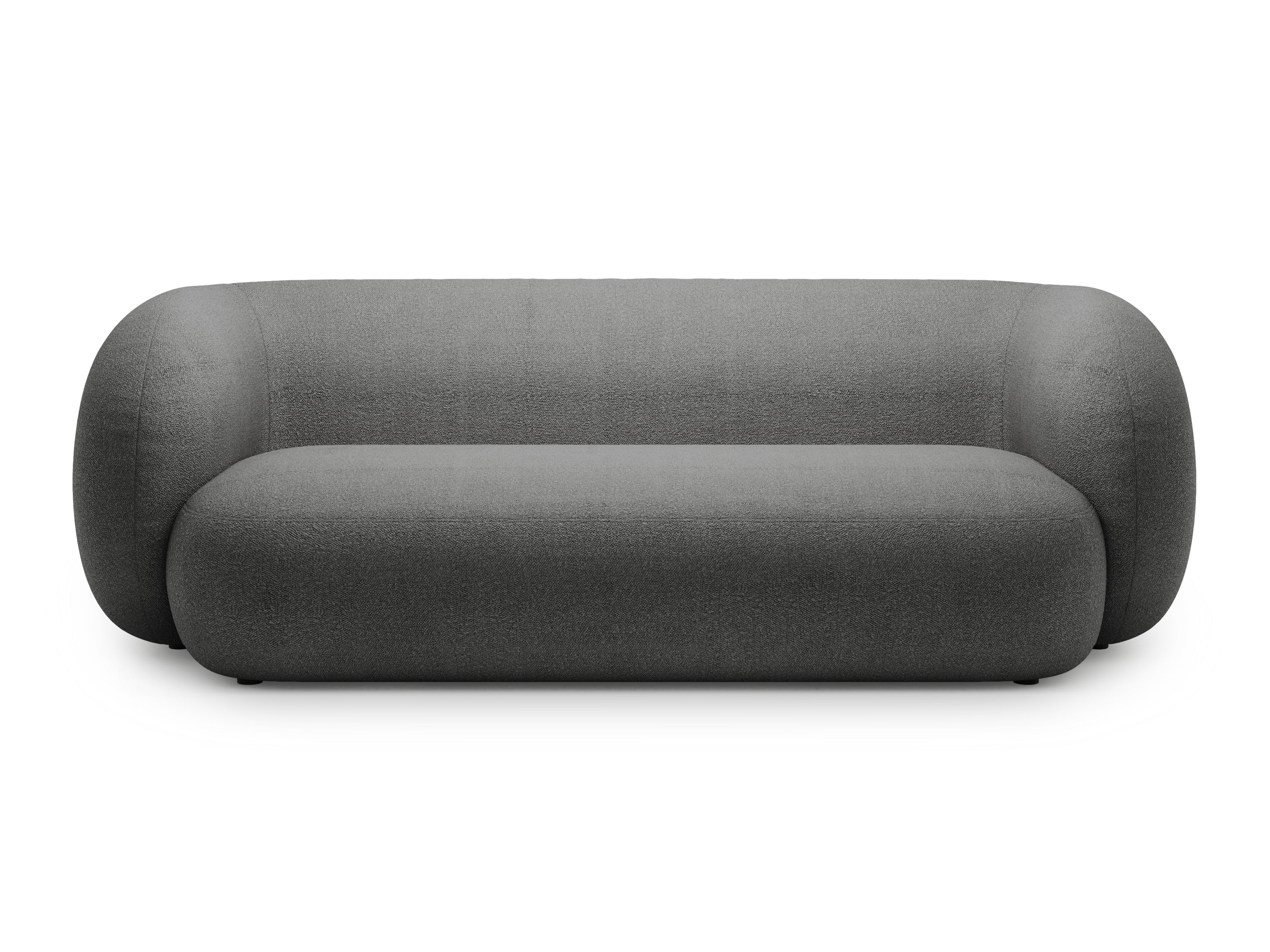 3-seater Sofa KATE dark gray boucle