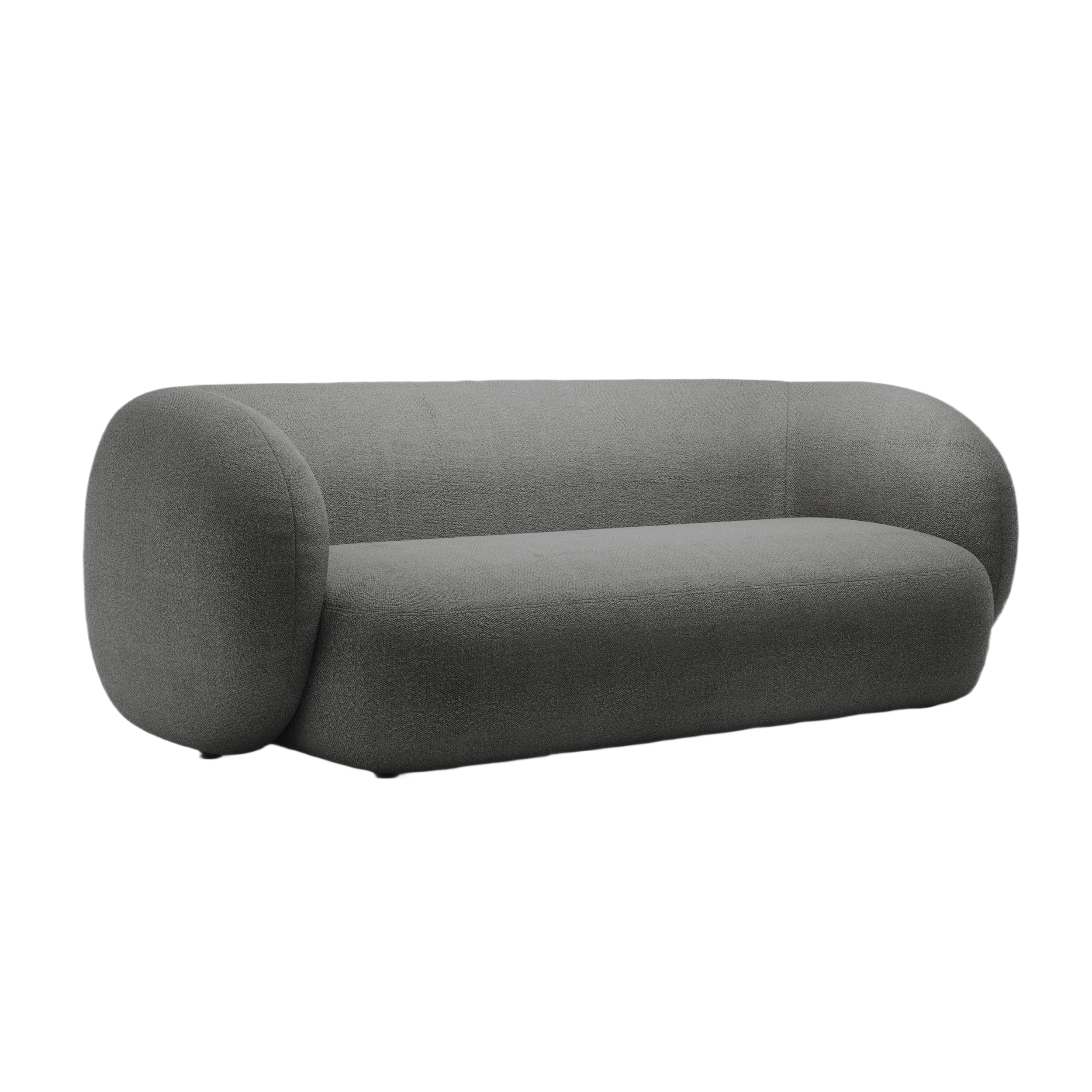 3-seater Sofa KATE dark gray boucle