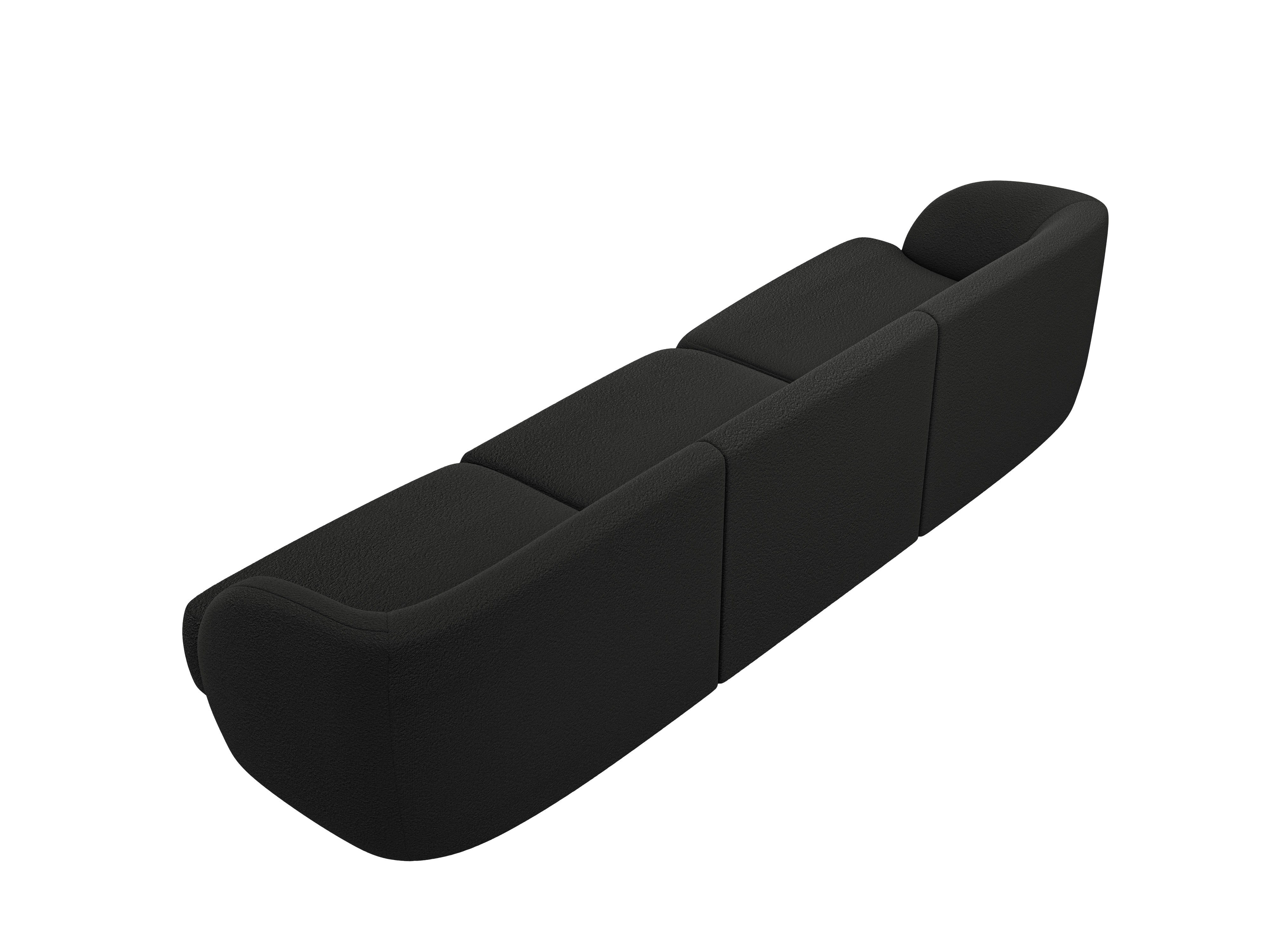 Sofa 3-Sitzer MILEY schwarzes Boucle