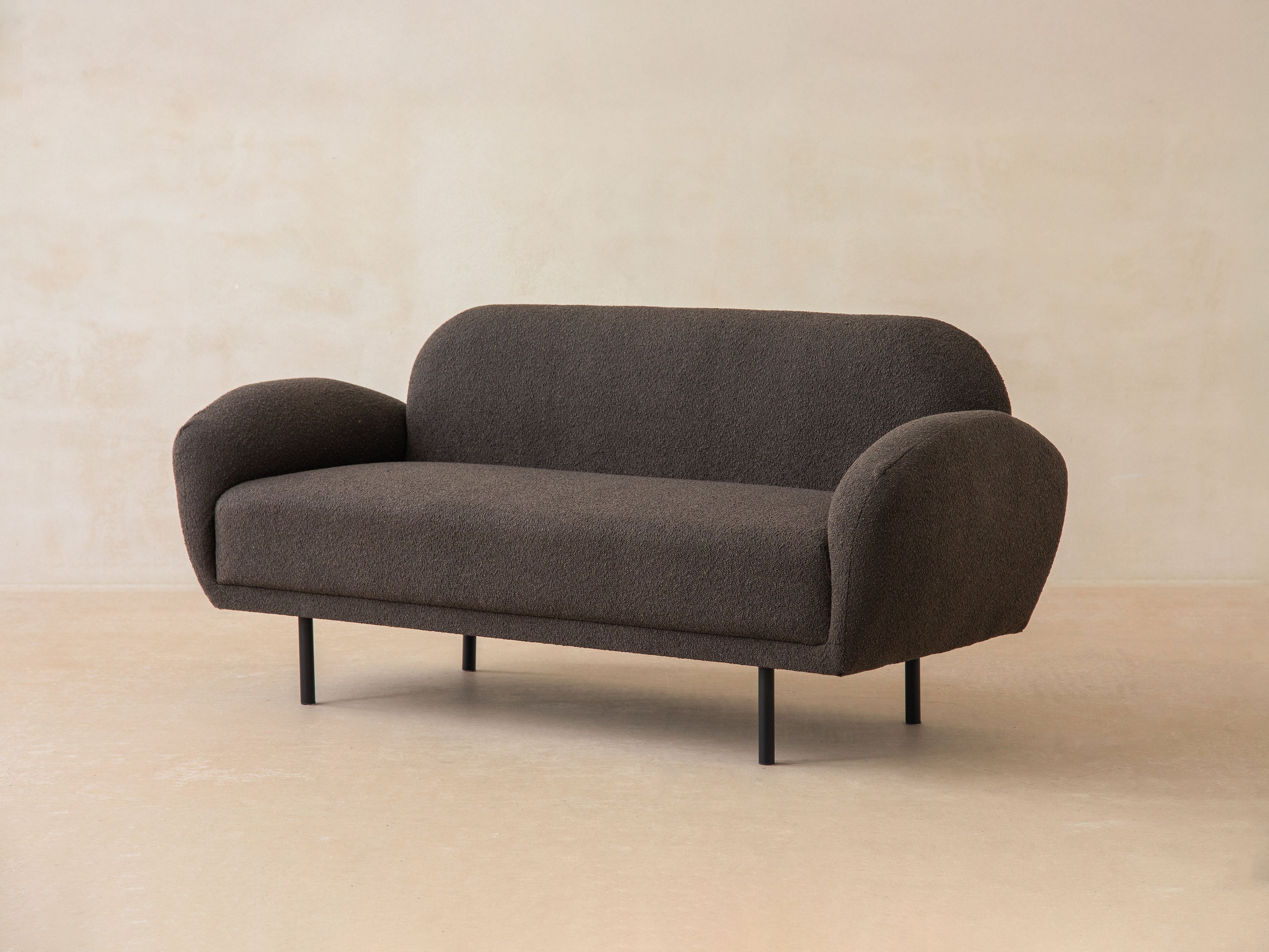 3-seater Sofa POPPY dark gray chenille