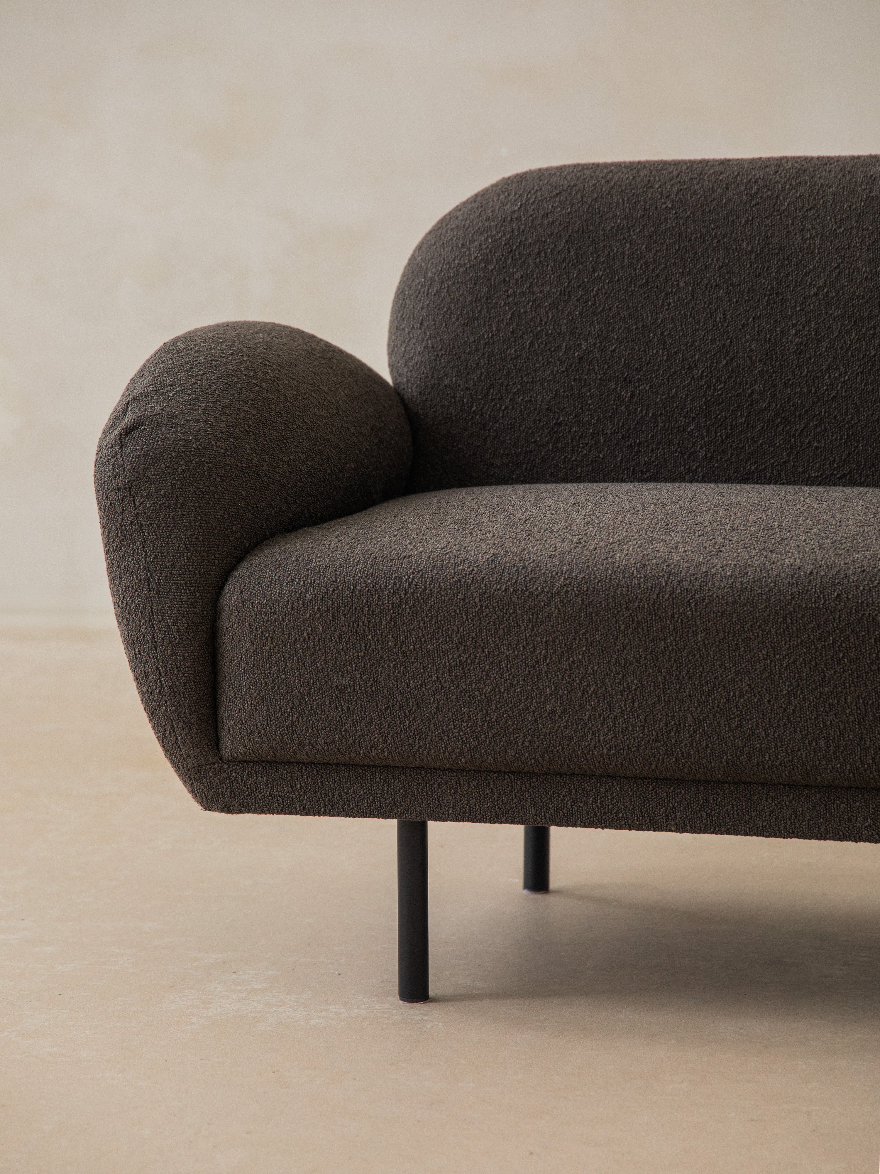 3-seater Sofa POPPY dark gray chenille