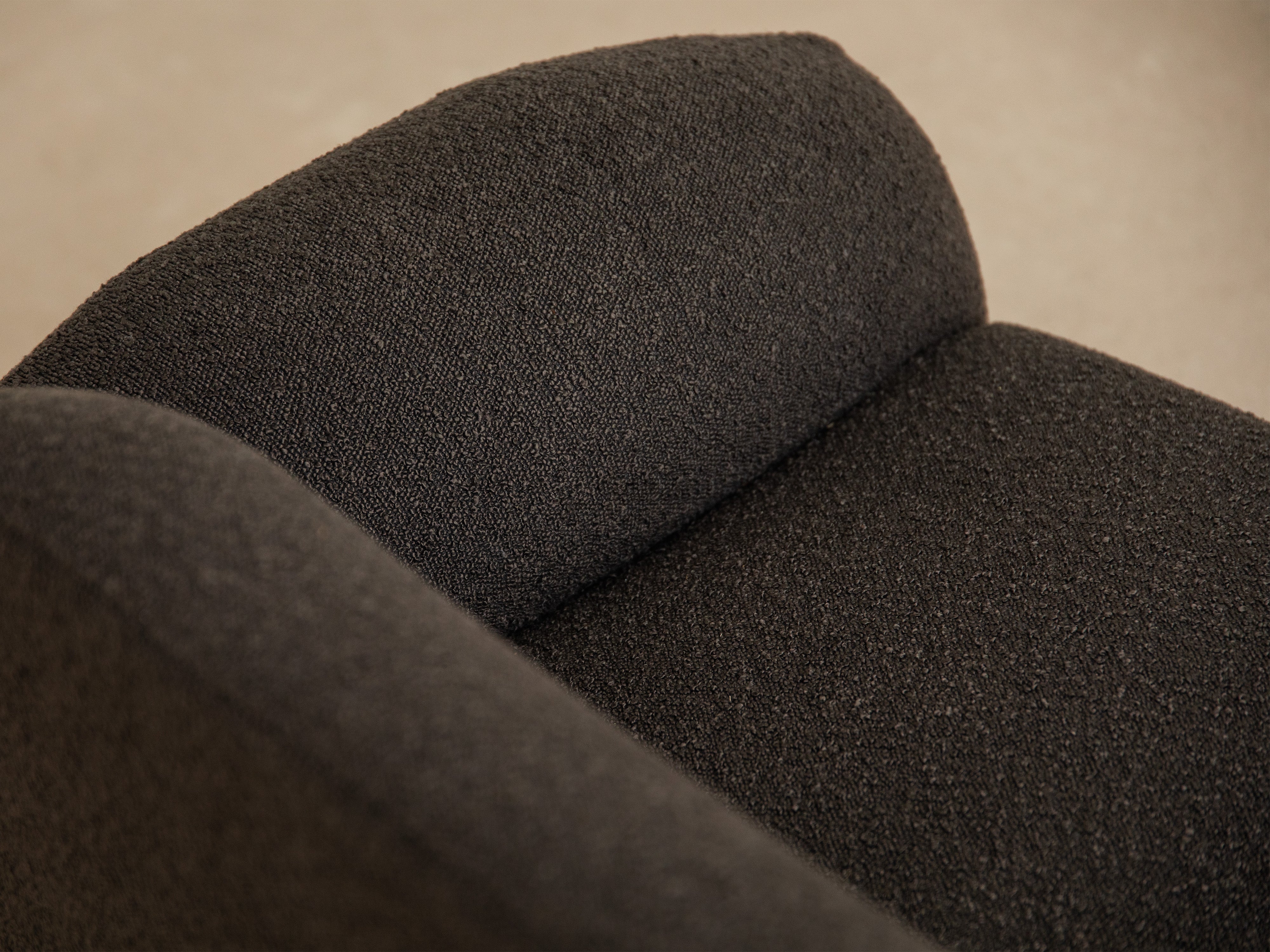 3-seater Sofa POPPY dark gray chenille