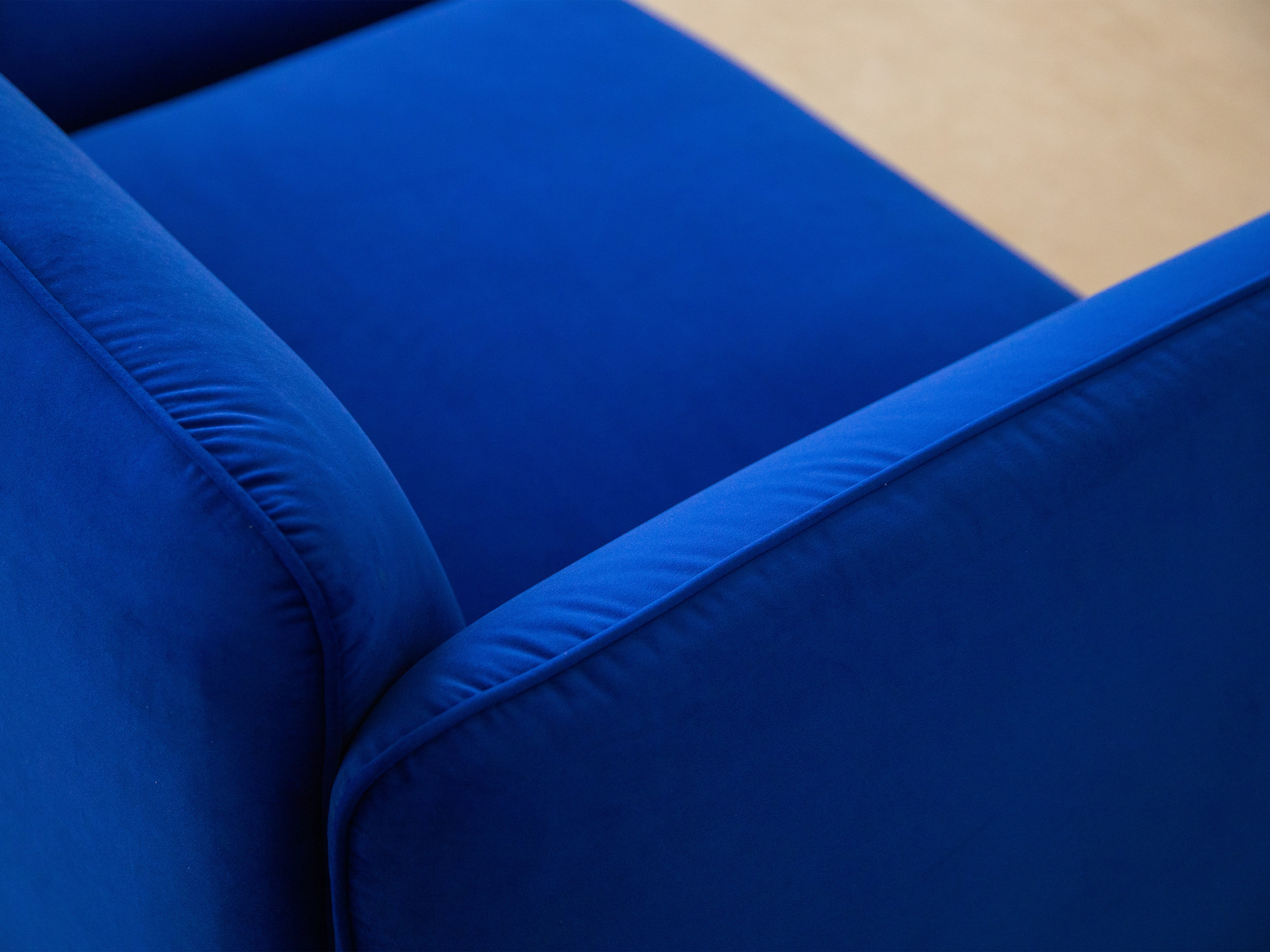 Sofa aksamitna 2-osobowa GEORGIA ciemnoszary