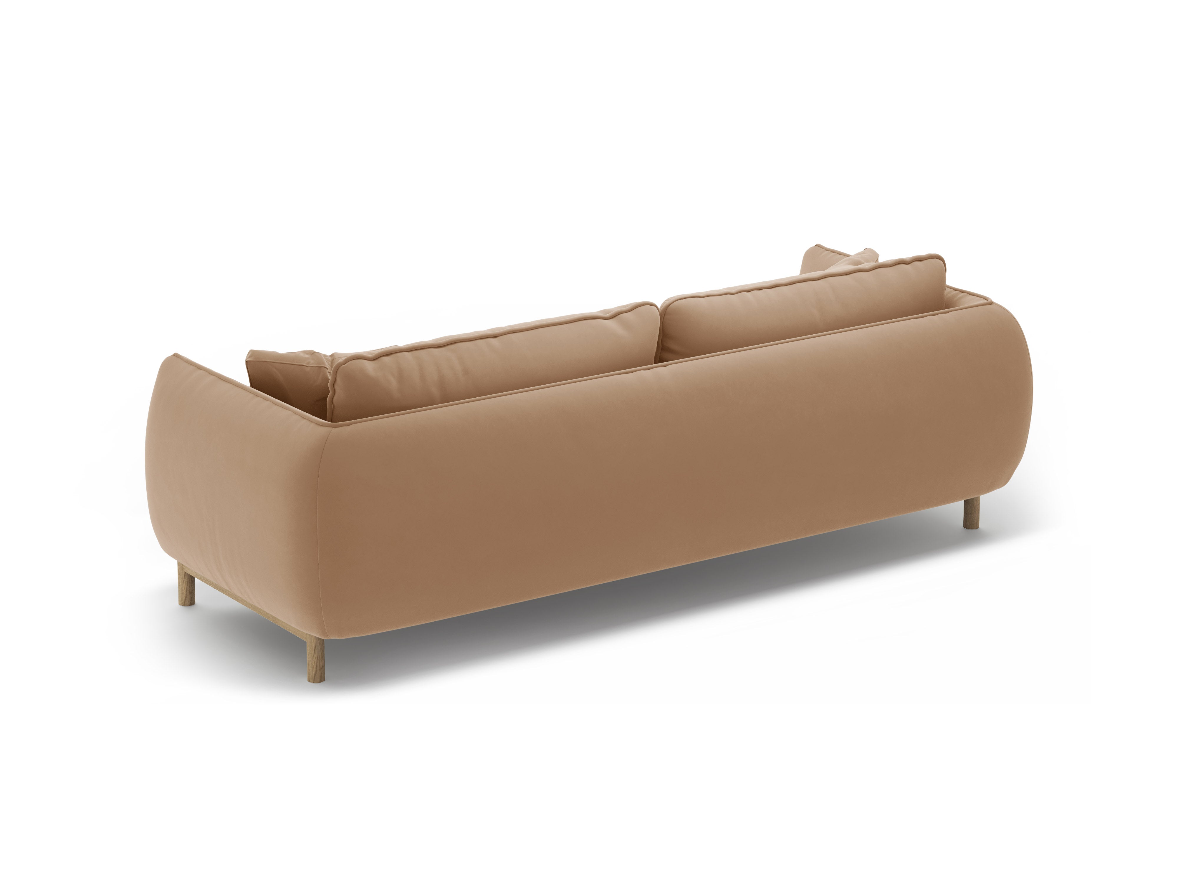 ADA sand 3-seater velvet sofa