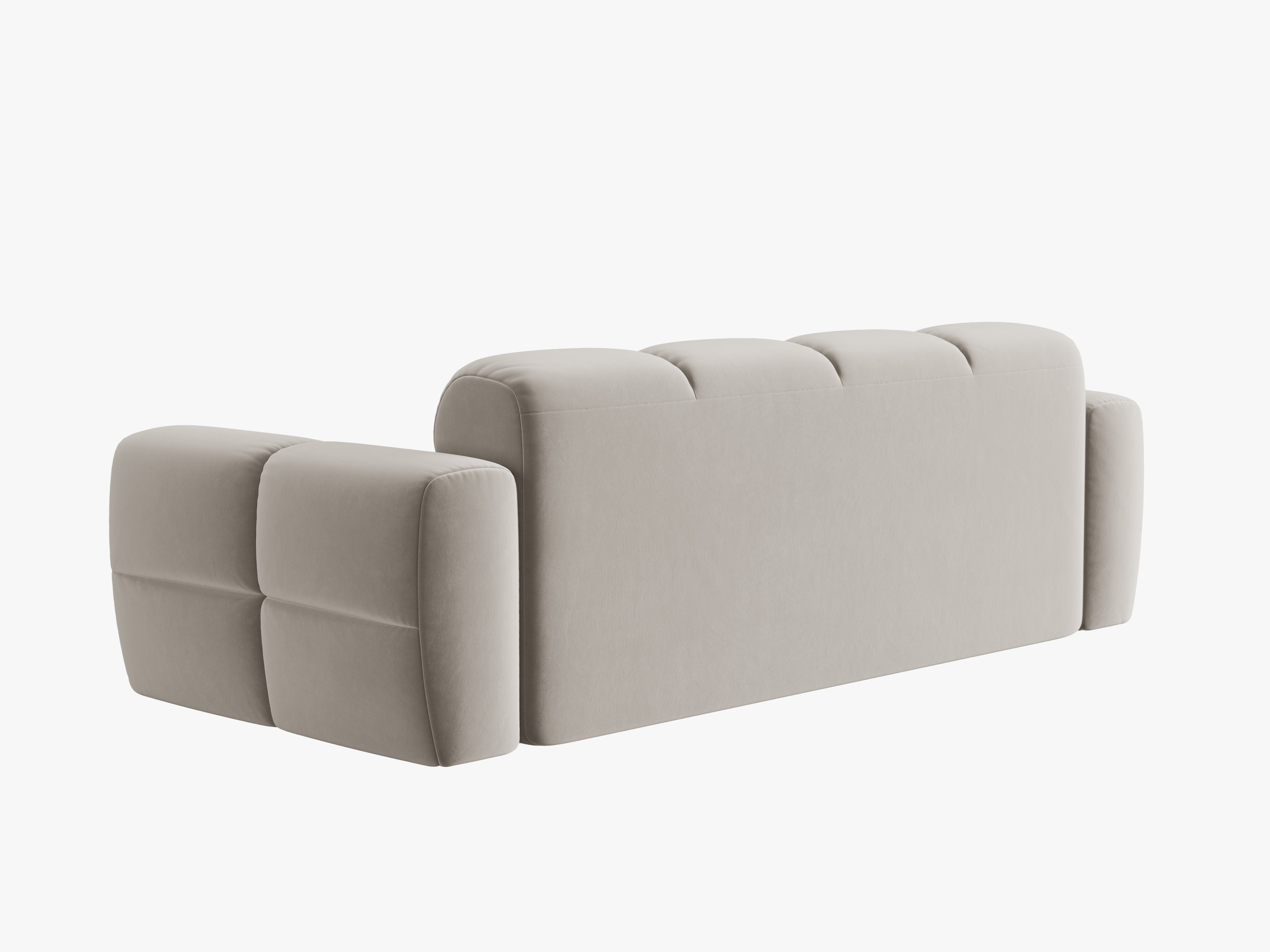Sofa aksamitna 3-osobowa LISA jasnobeżowy