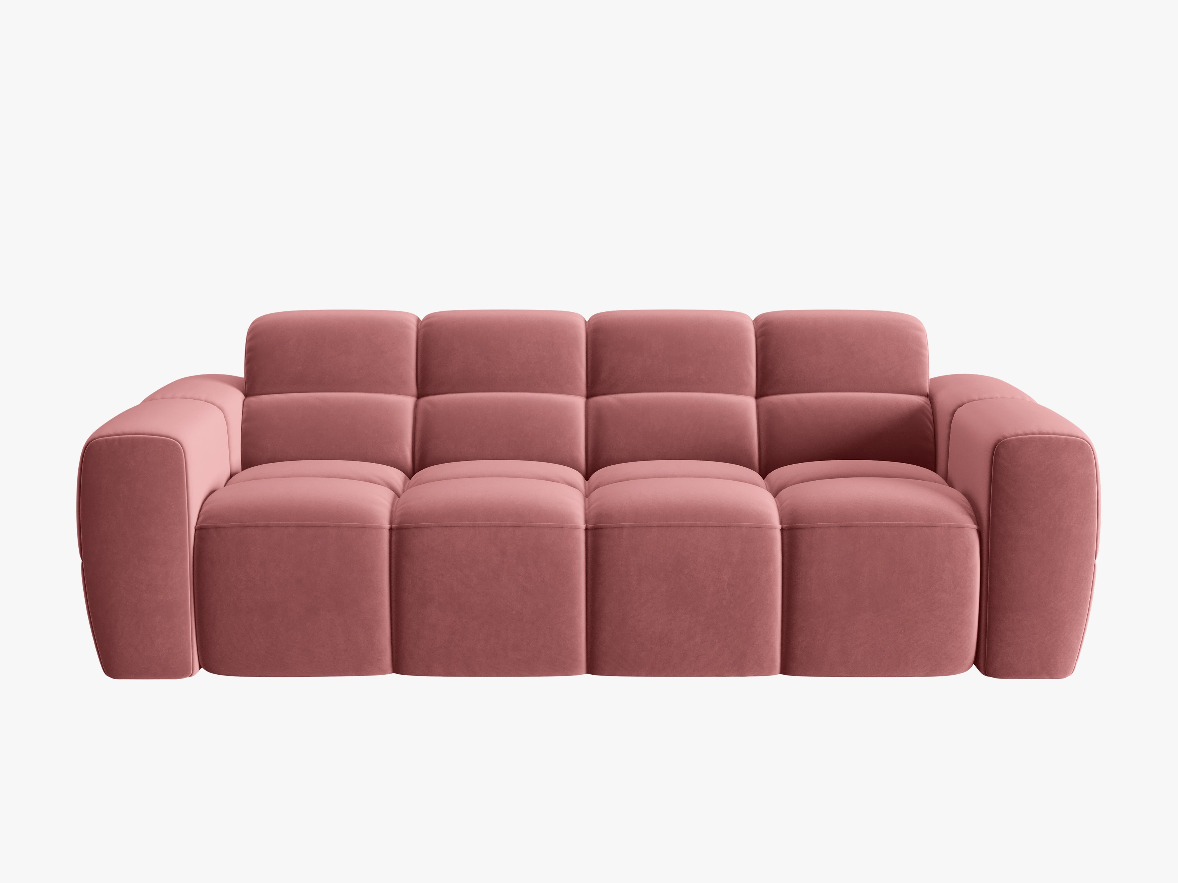 Sofa aksamitna 3-osobowa LISA różowy