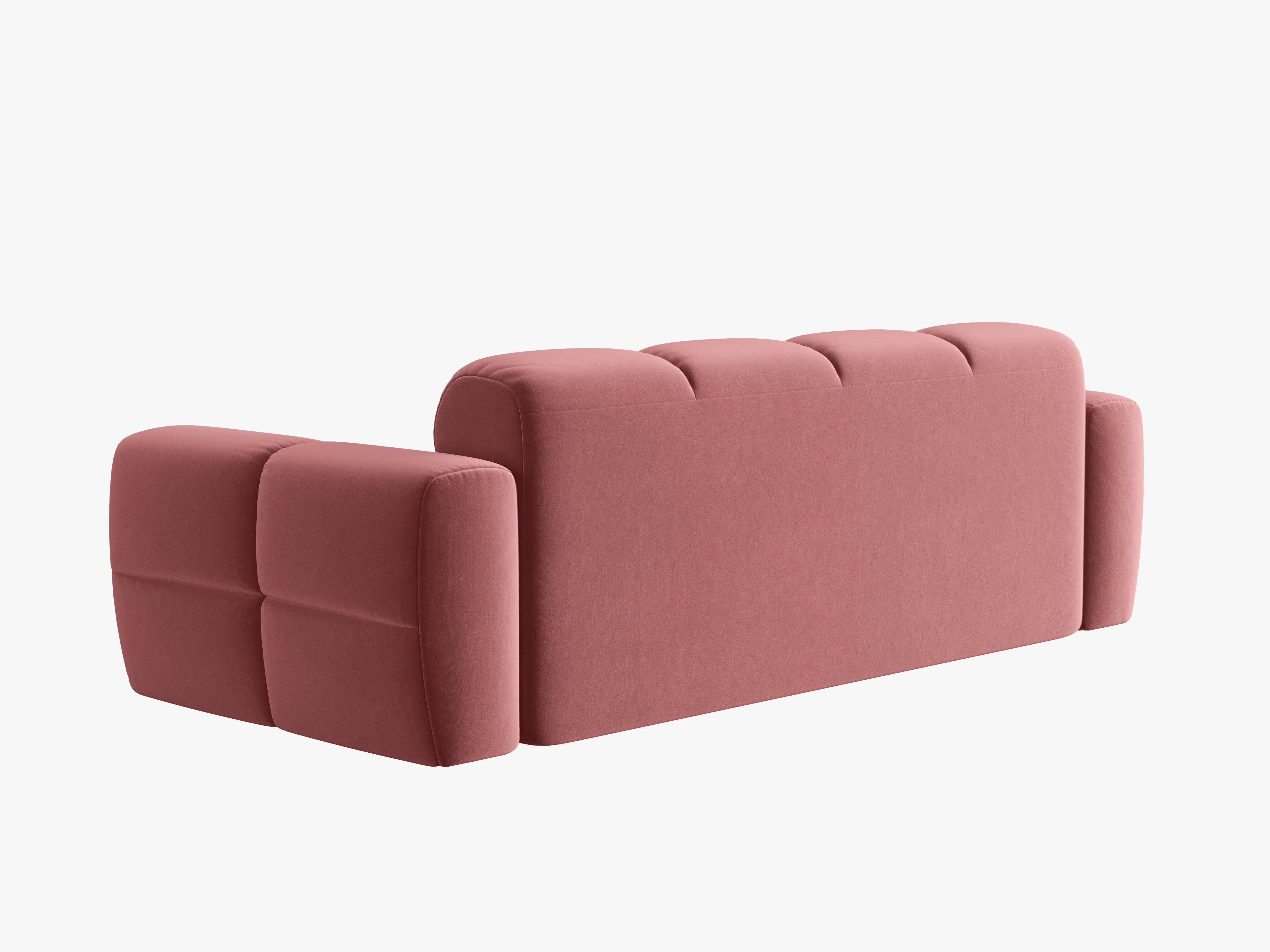 Sofa aksamitna 3-osobowa LISA różowy
