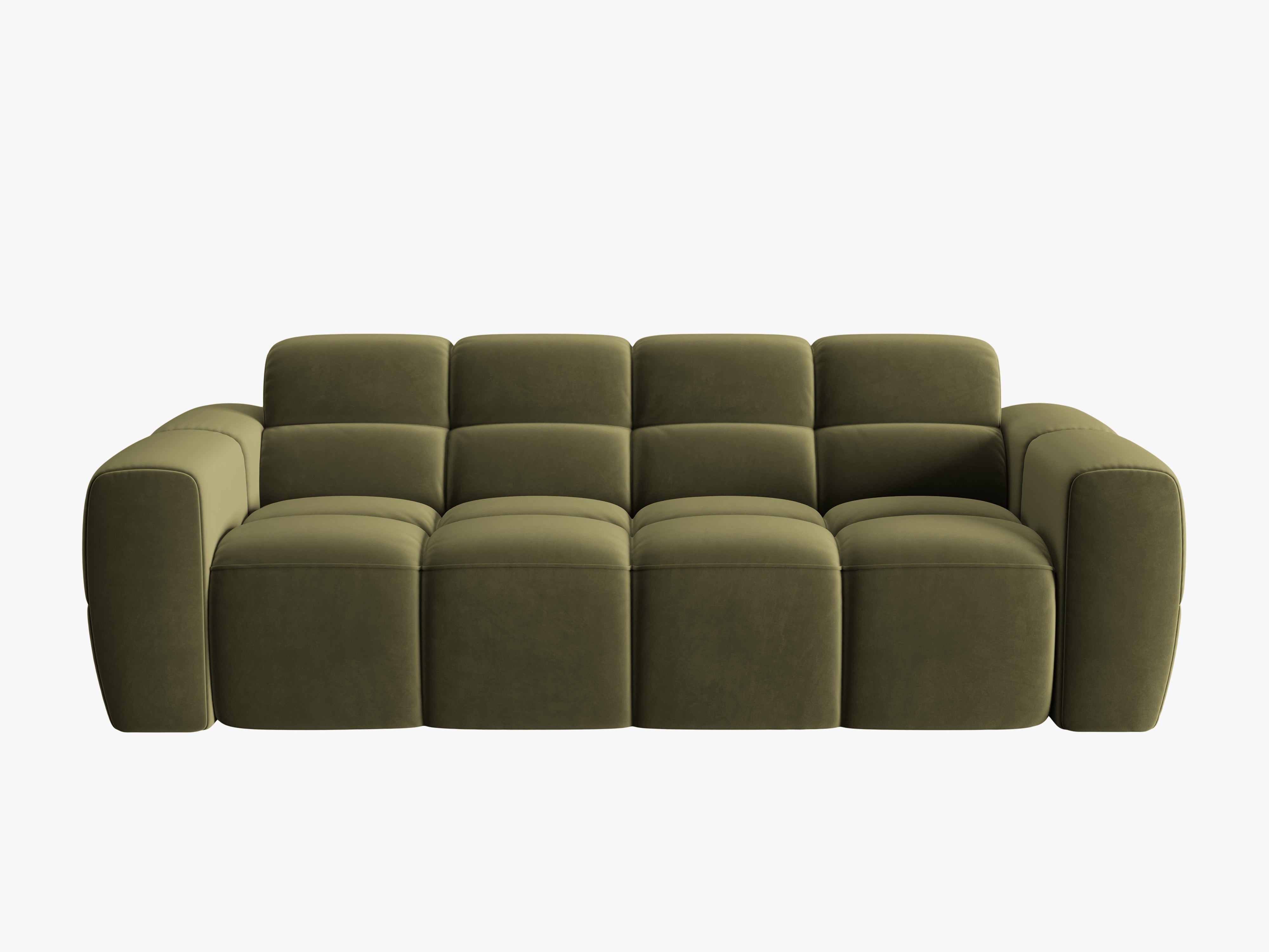 Sofa aksamitna 3-osobowa LISA zielony