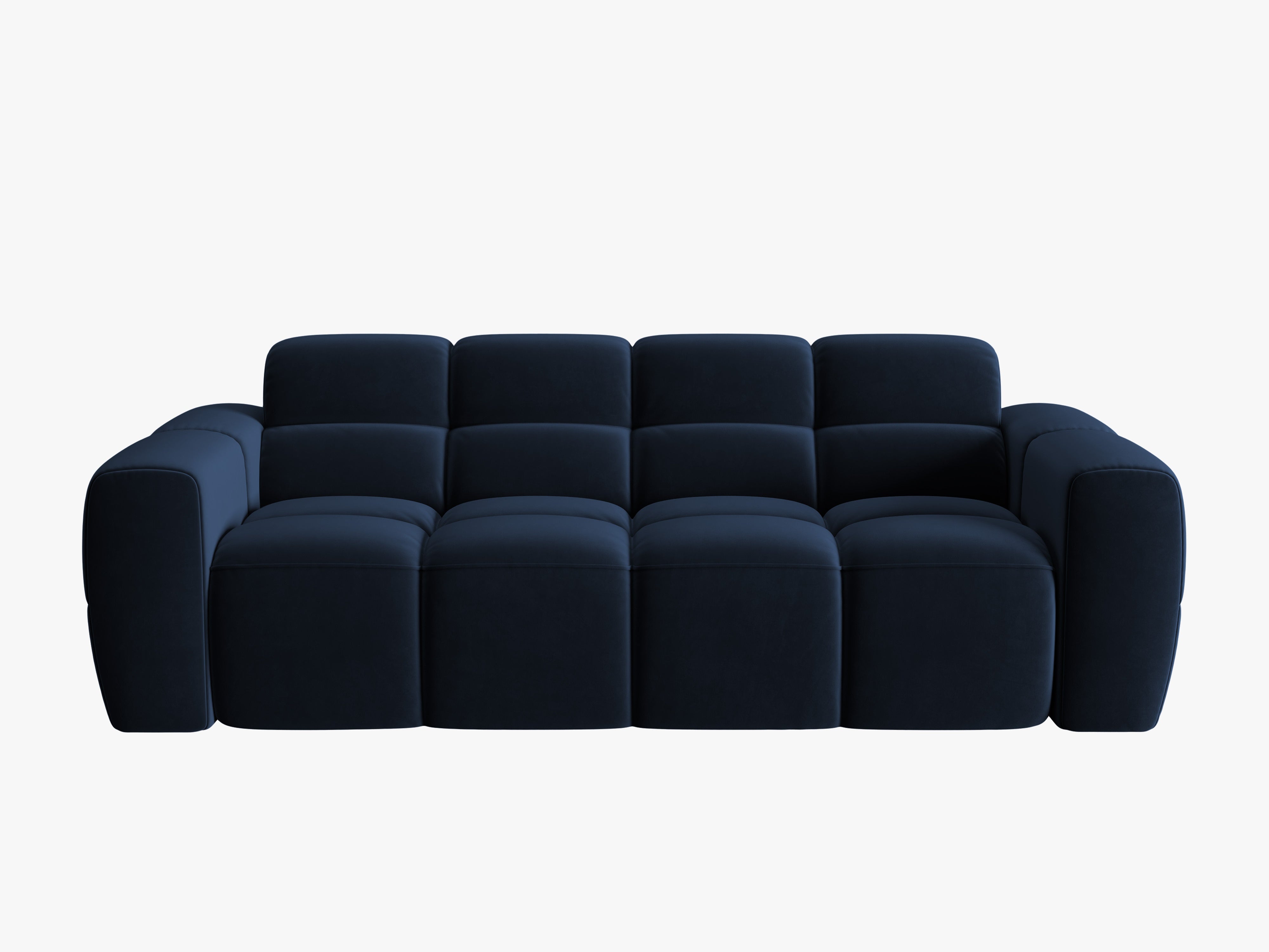 Sofa aus Samt 3-sitzig LISA königsblau