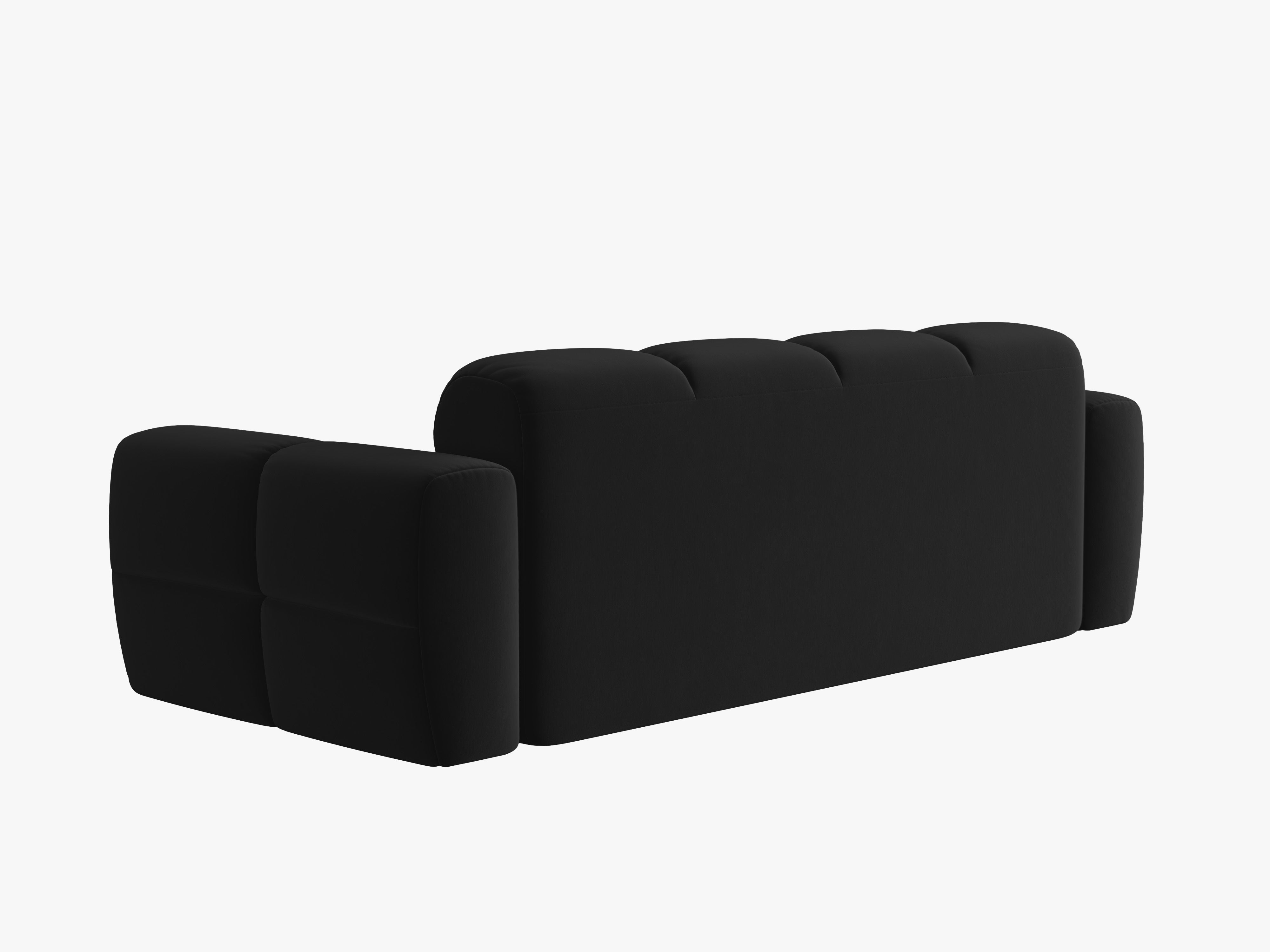 Sofa aksamitna 3-osobowa LISA czarny