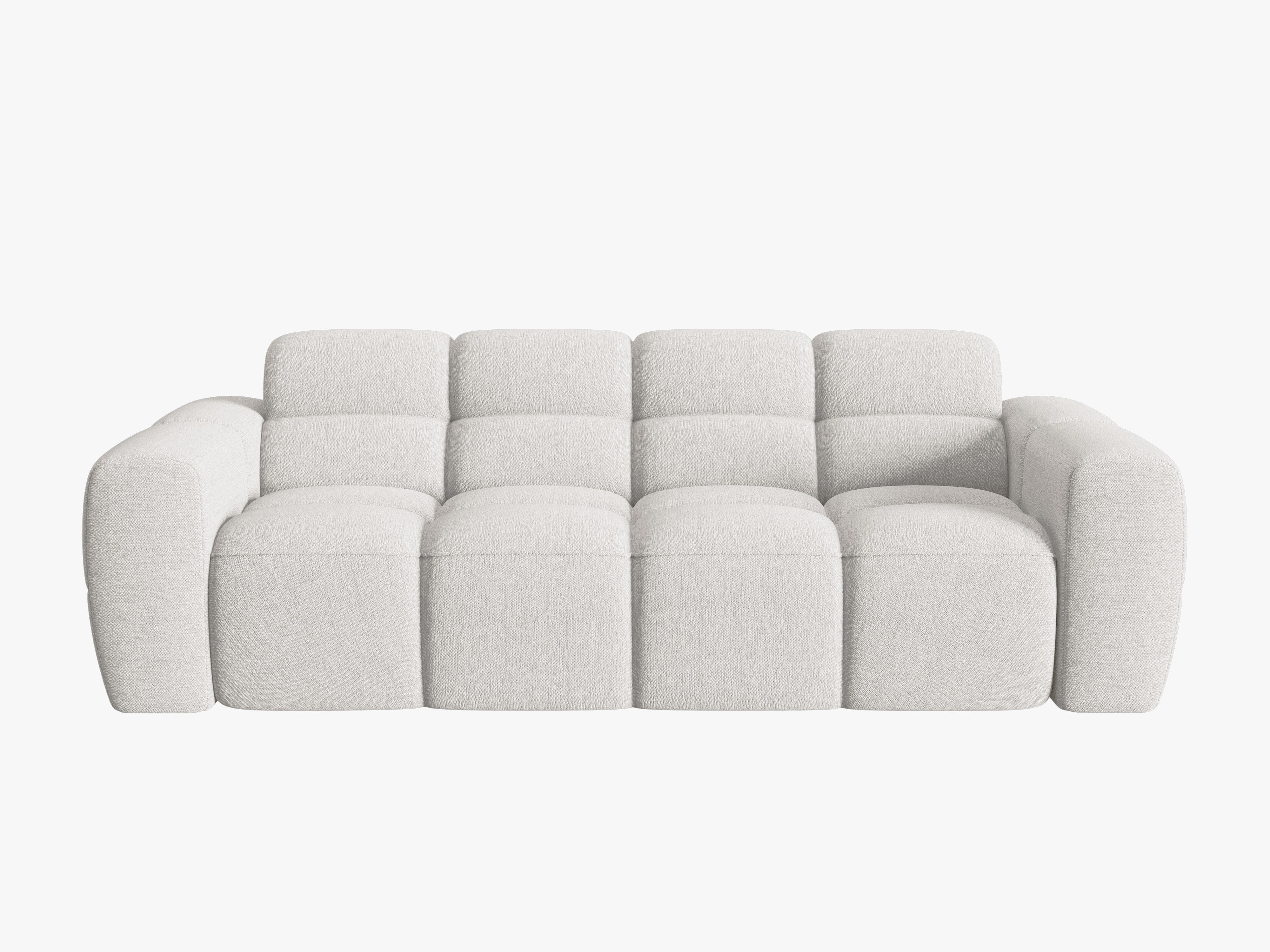 Sofa 3-Sitzer LISA hellgrau Chenille