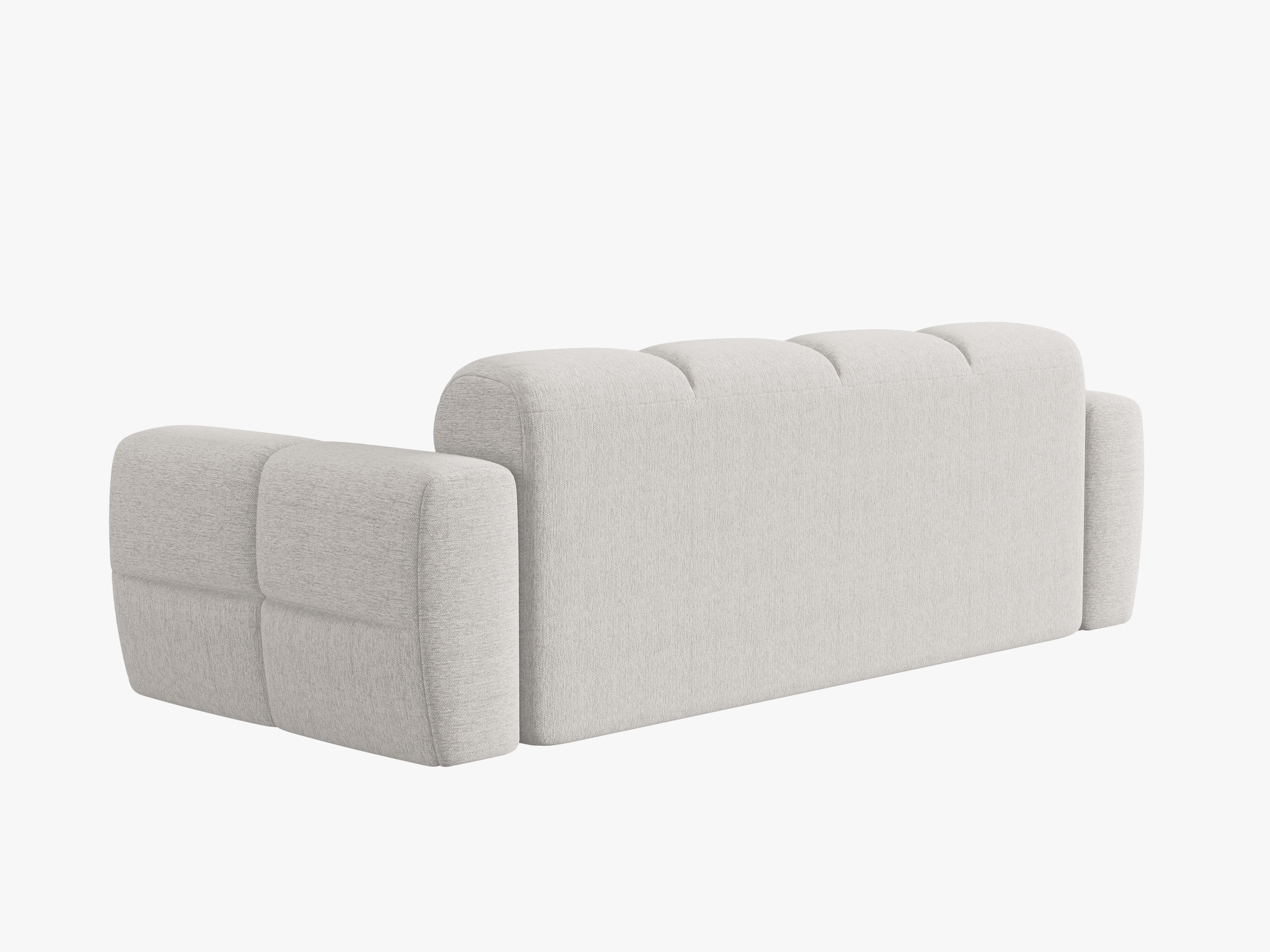 Sofa 3-Sitzer LISA hellgrau Chenille