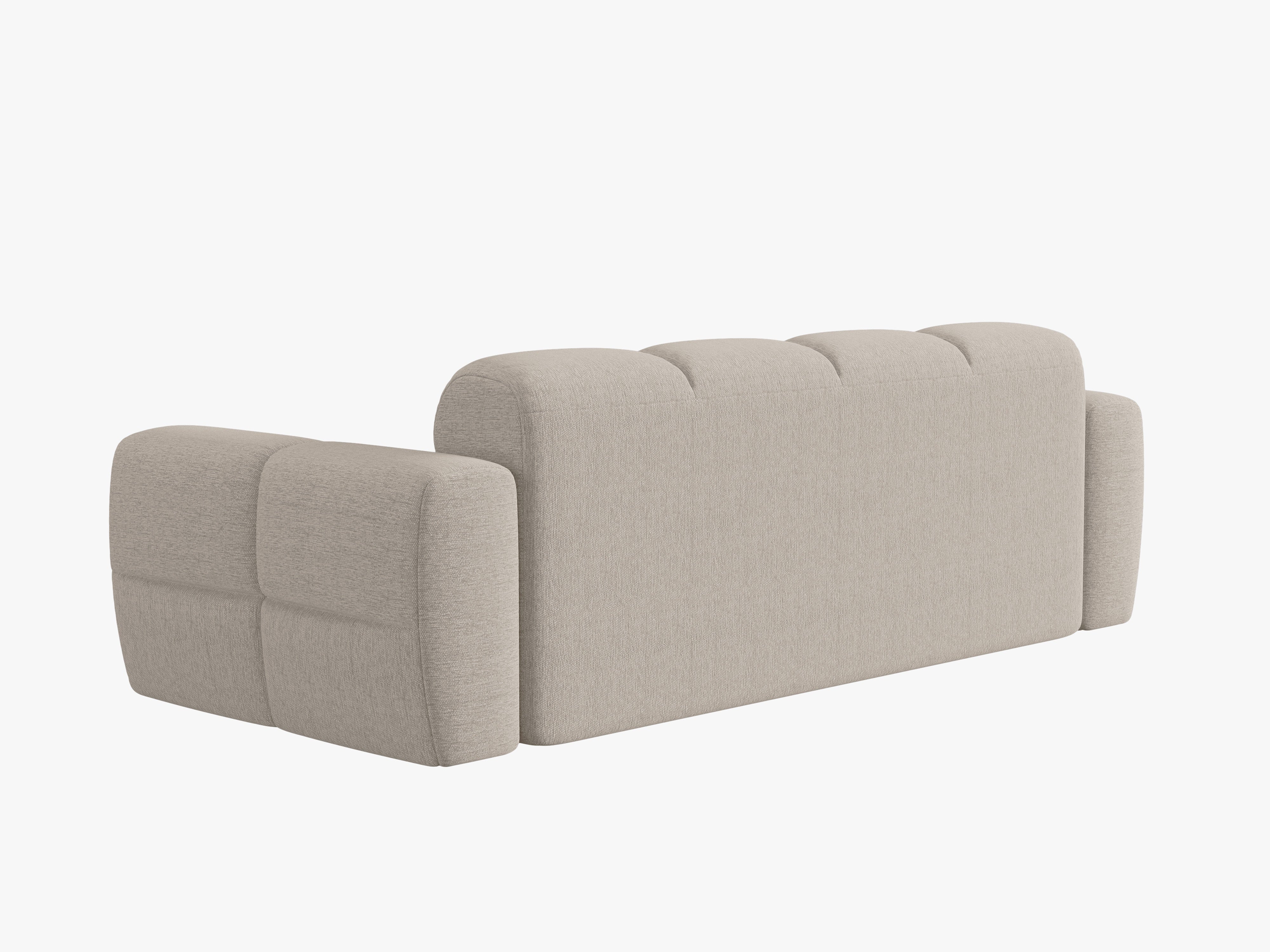 Sofa 3-Sitzer LISA sandfarbener Chenille