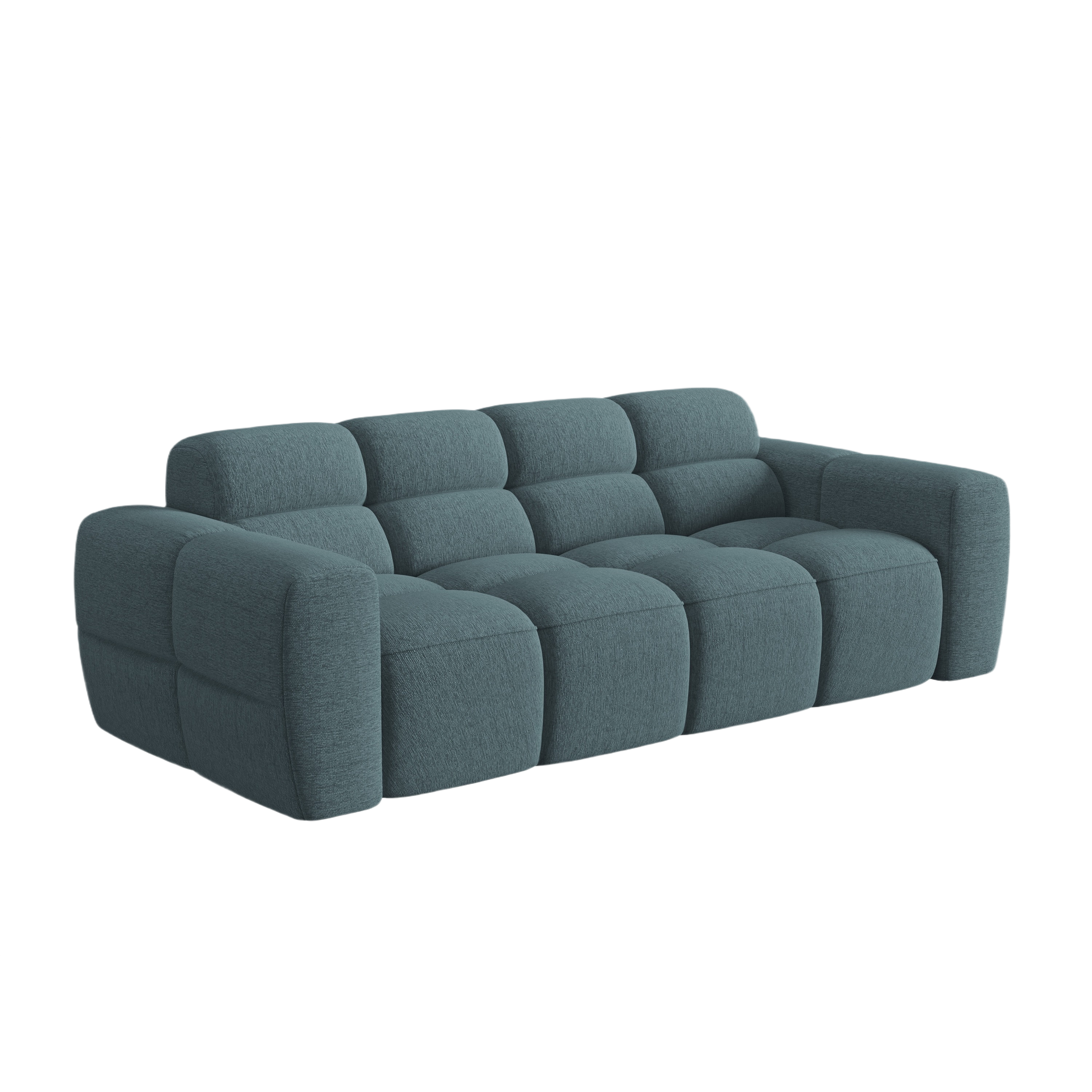 Sofa 3-Sitzer LISA hellblaues Chenille