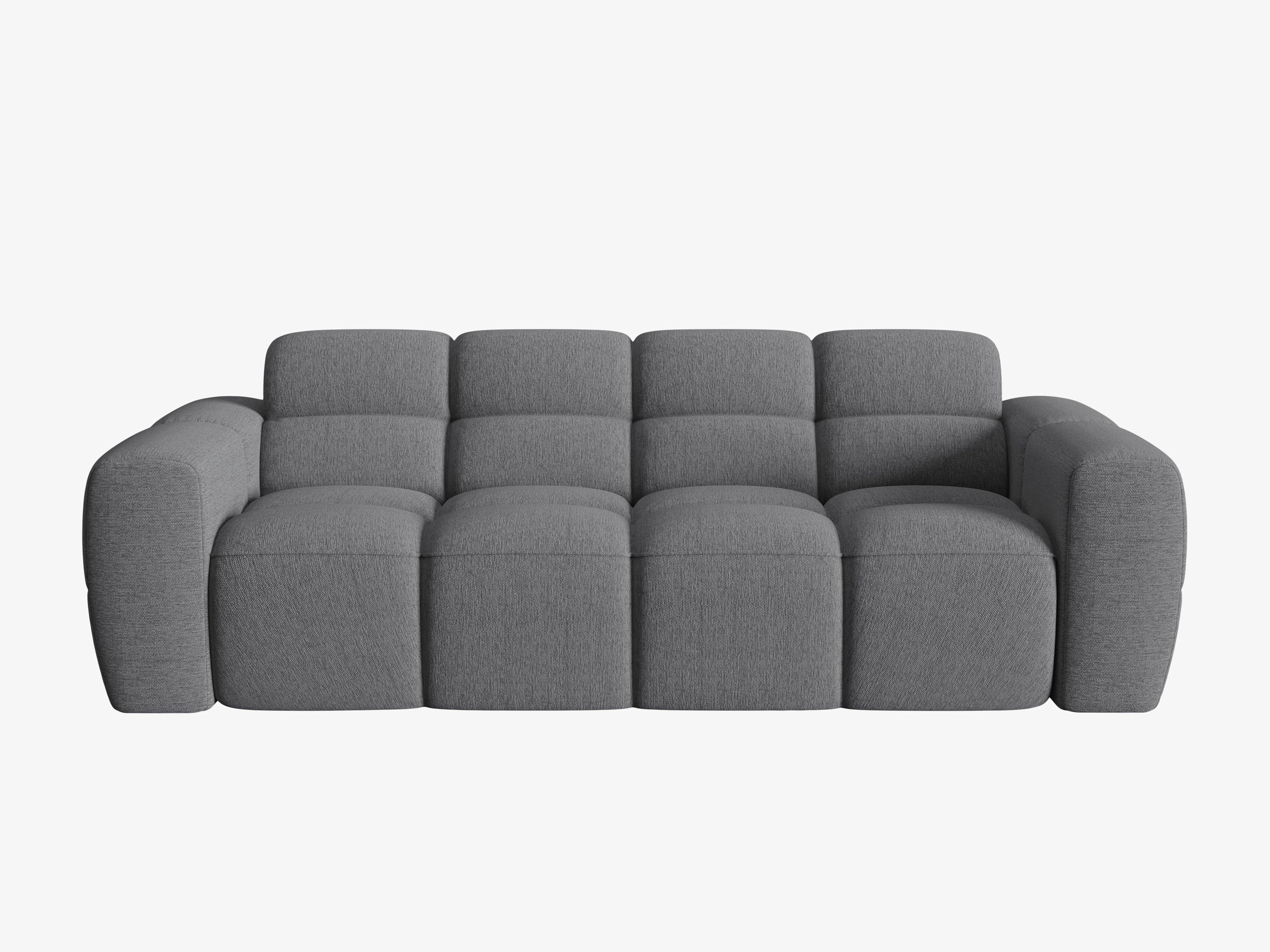 Sofa 3-Sitzer LISA graues Chenille