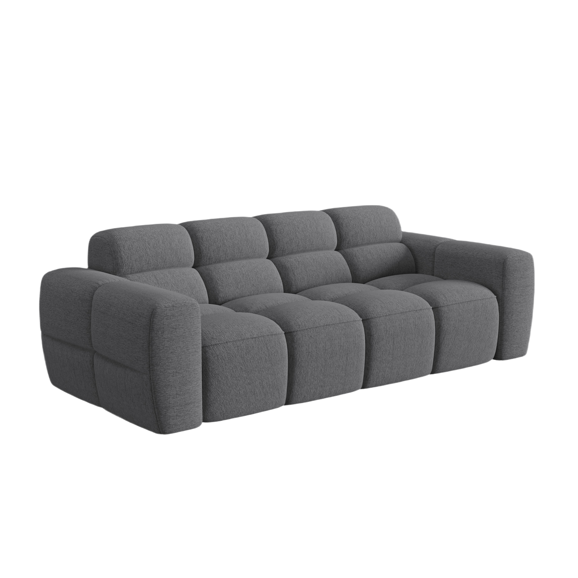 Sofa 3-Sitzer LISA graues Chenille