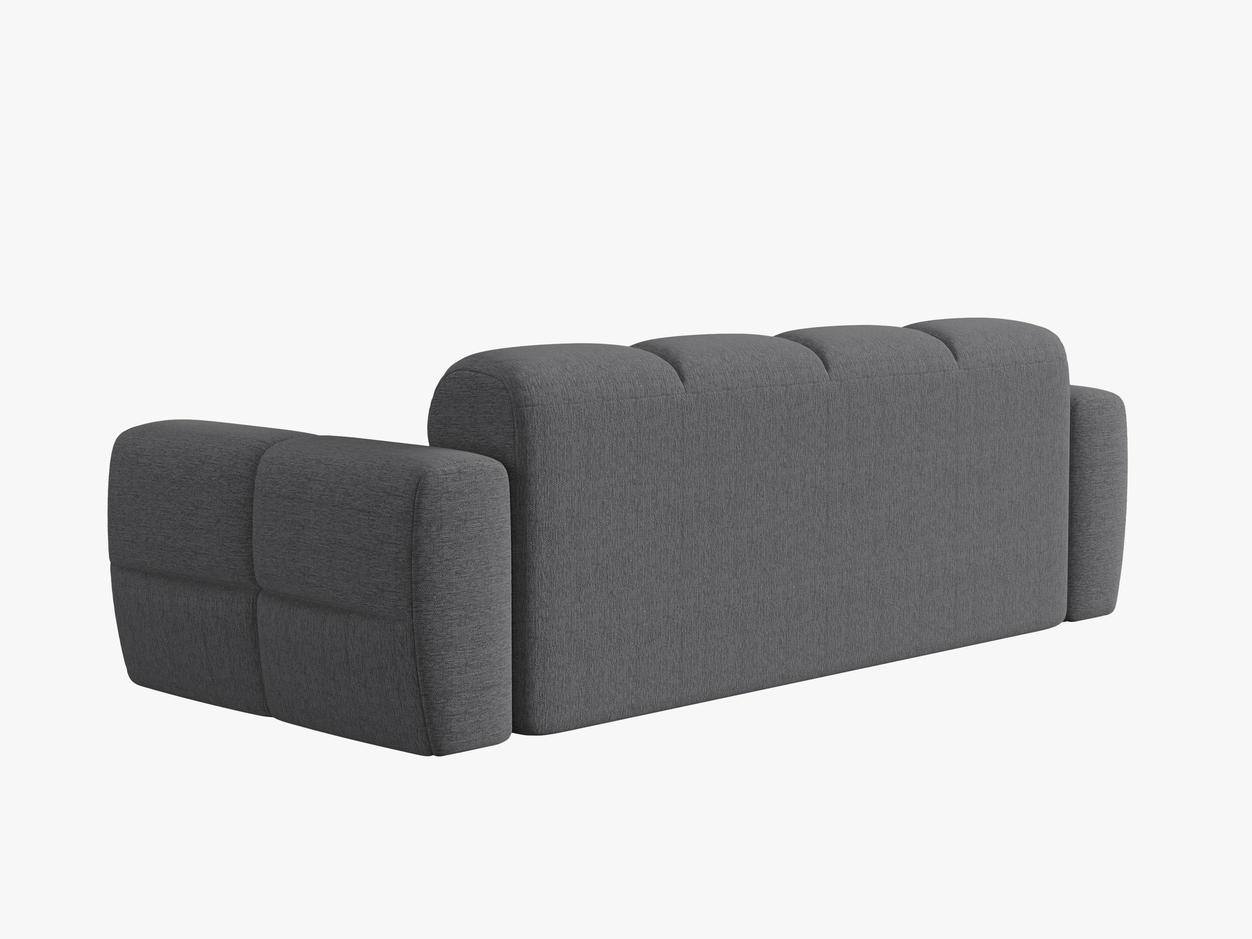 Sofa 3-Sitzer LISA graues Chenille