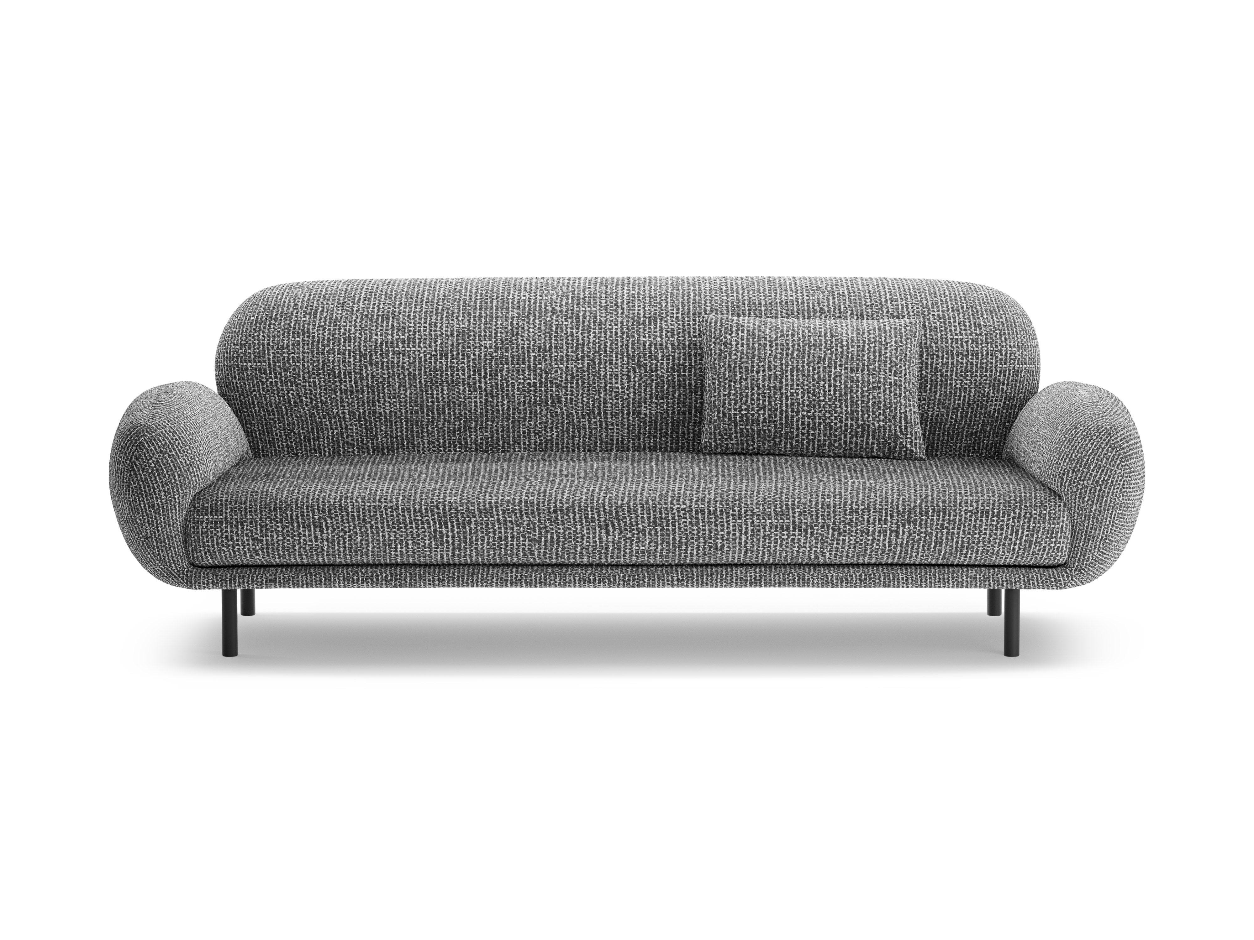 3-seater Sofa POPPY dark gray chenille