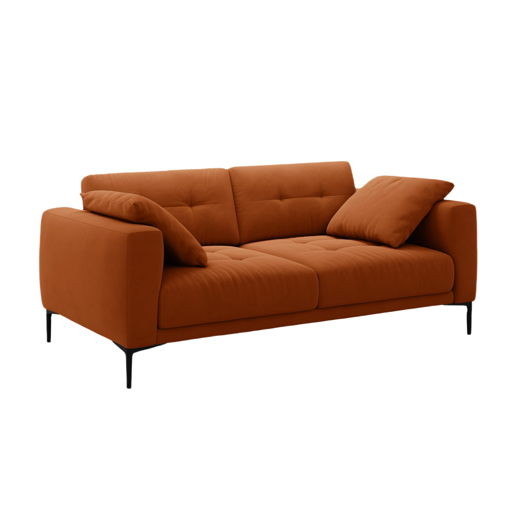 Velvet sofa 3-seater BEMY terracotta