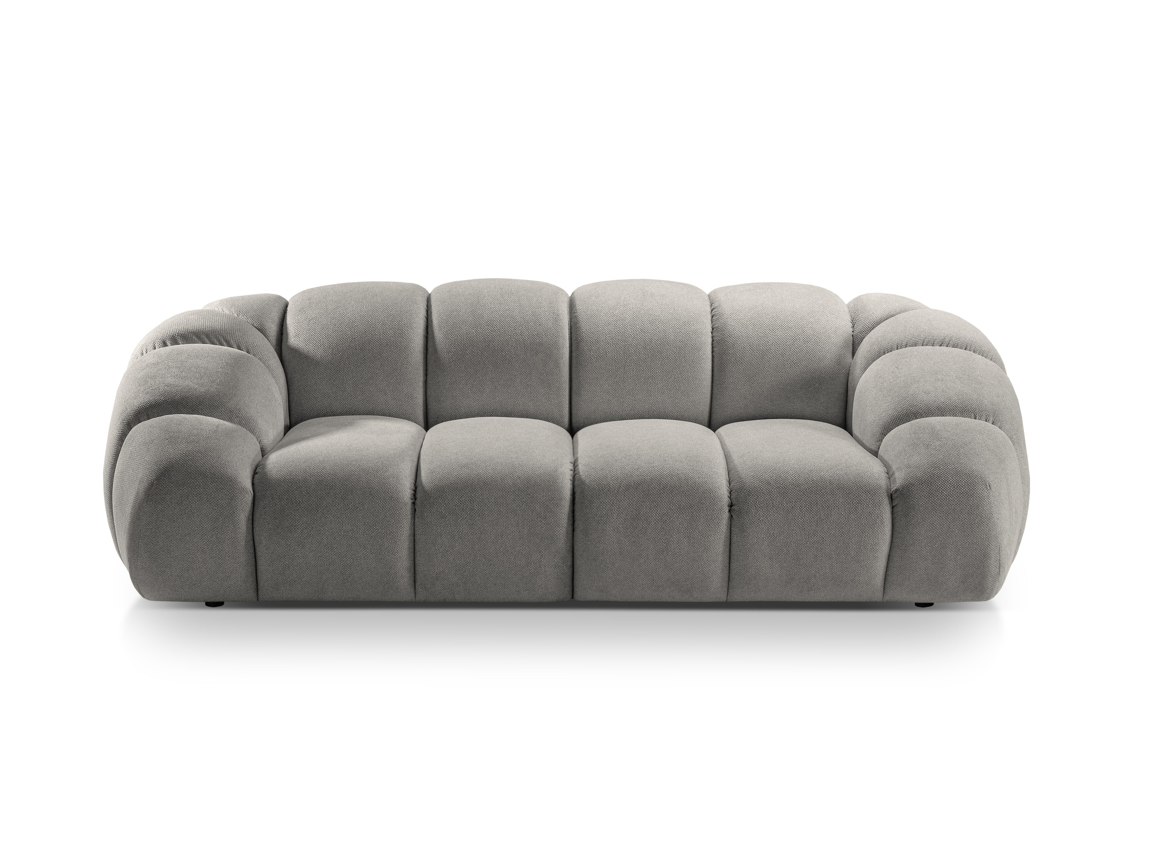 Sofa 2,5-sitzige DIANA hellgraues Chenille