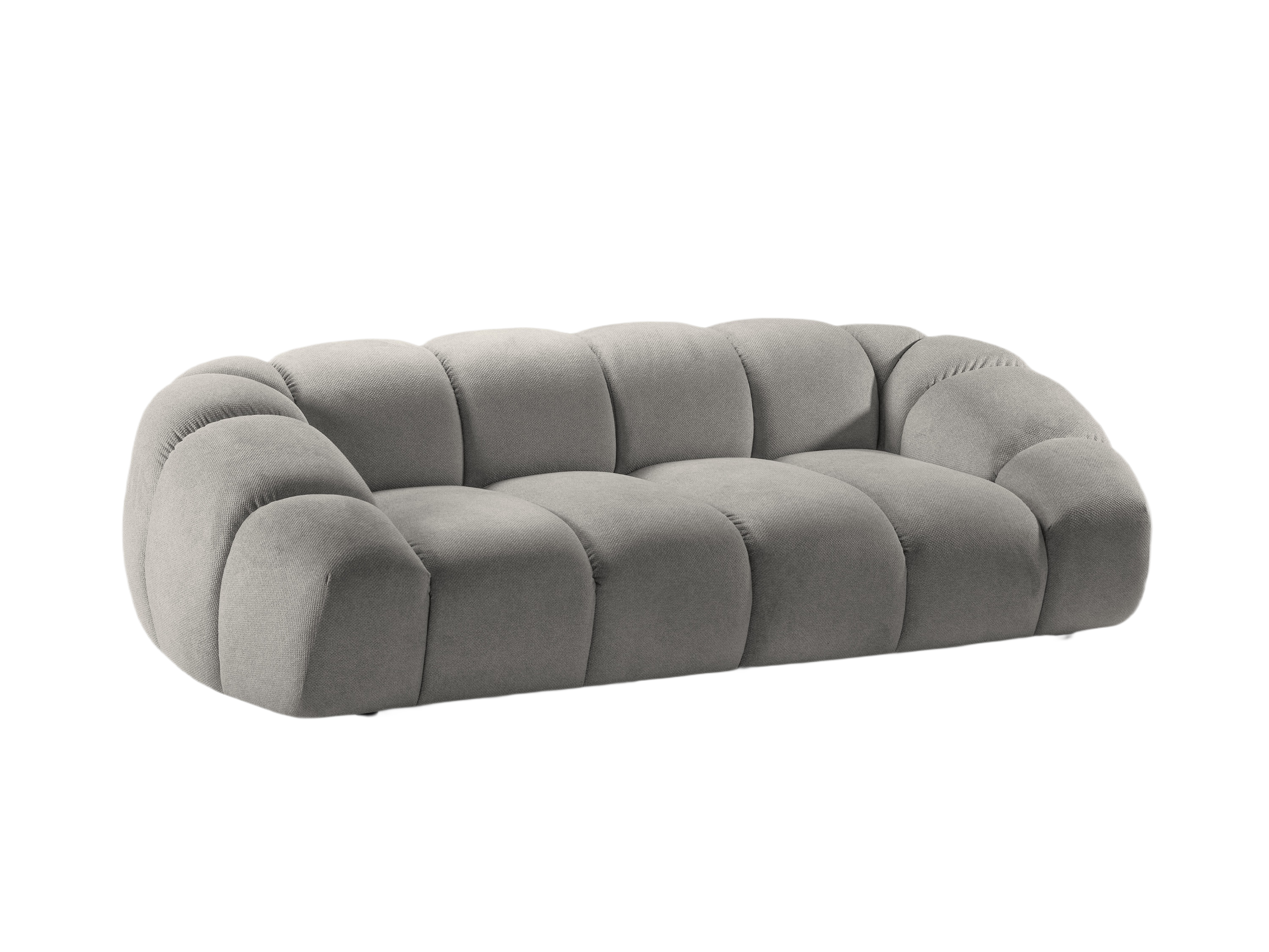 Sofa 2,5-sitzige DIANA hellgraues Chenille