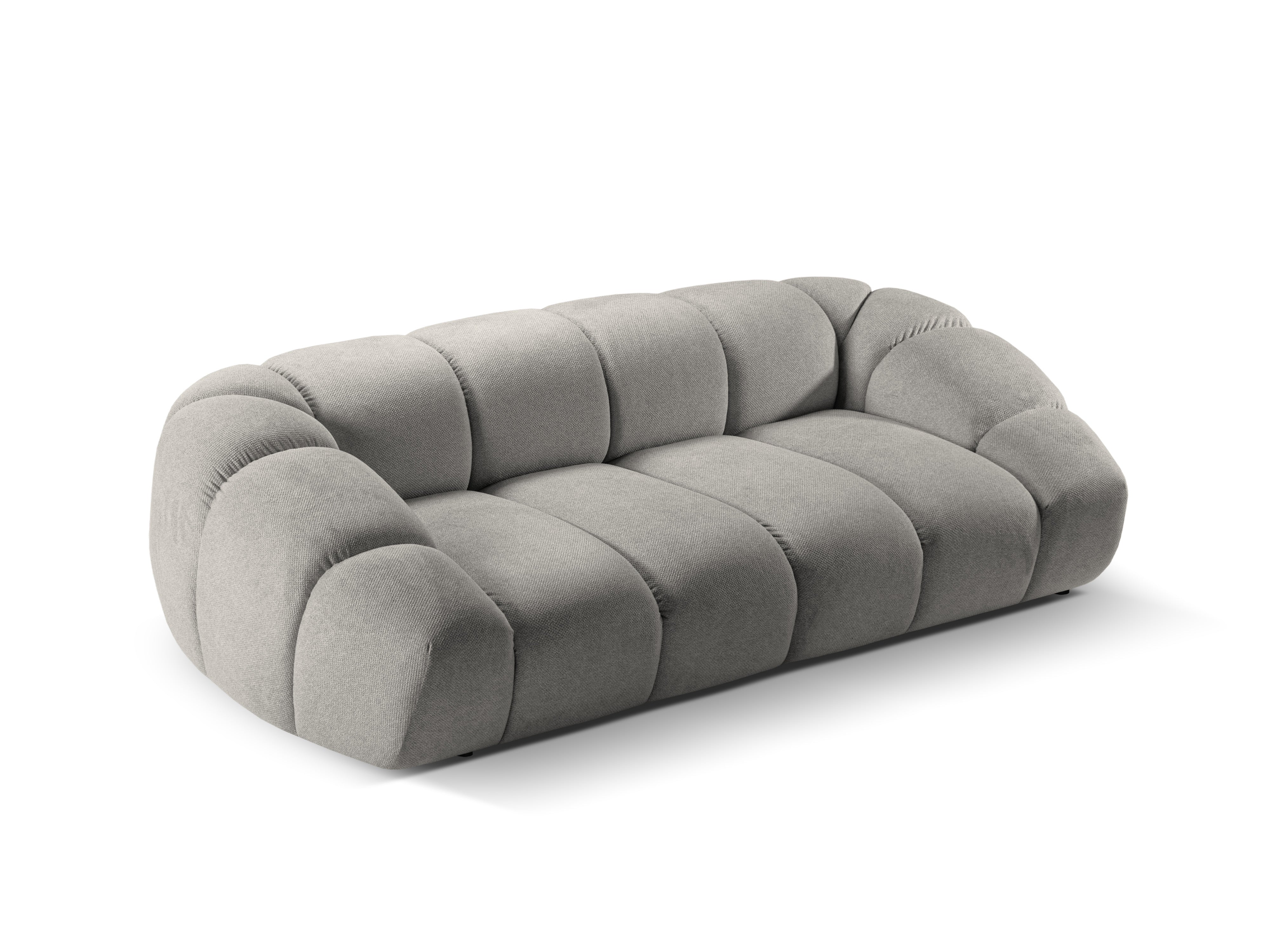 Sofa 2,5-sitzige DIANA hellgraues Chenille