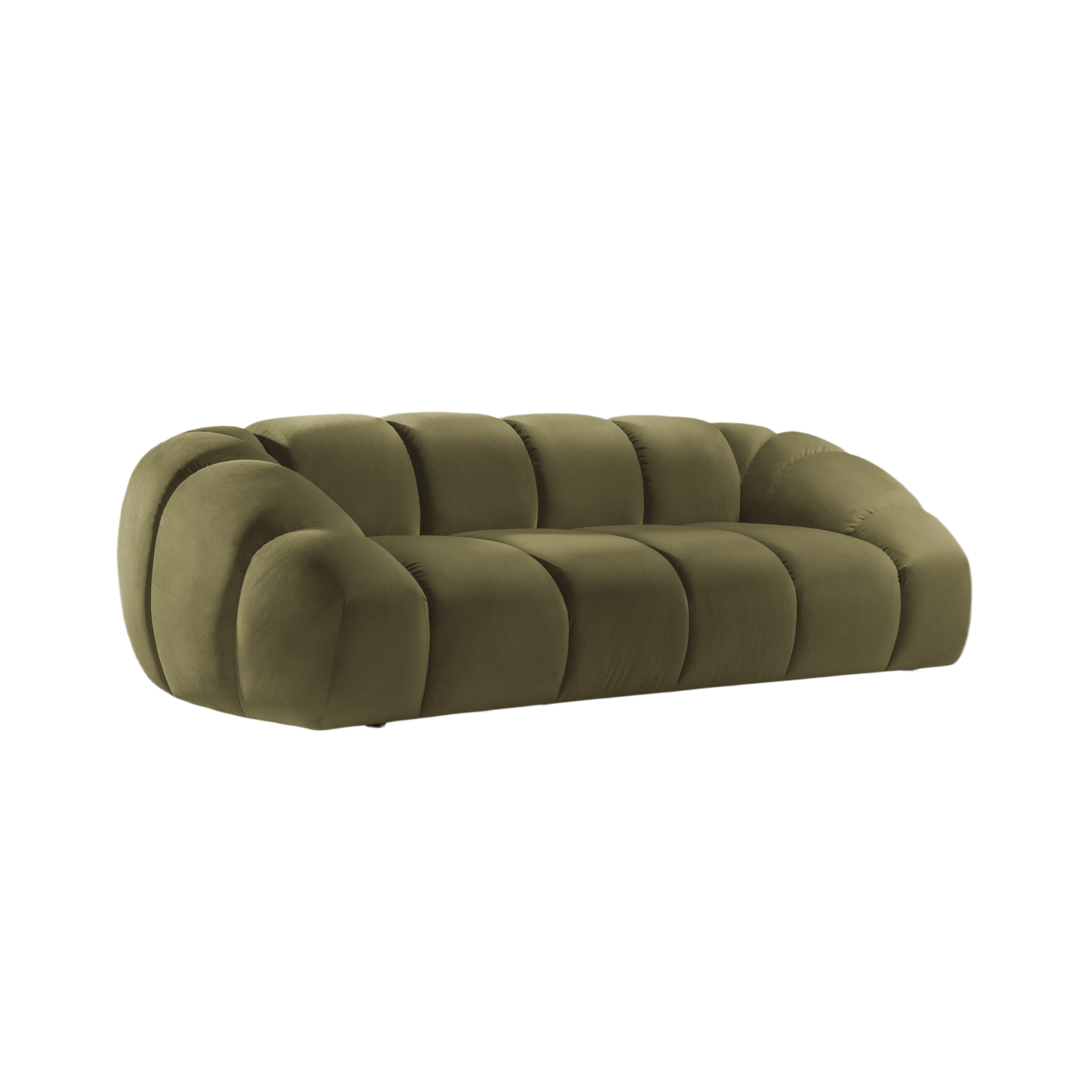 Velvet sofa 2.5-seater DIANA green