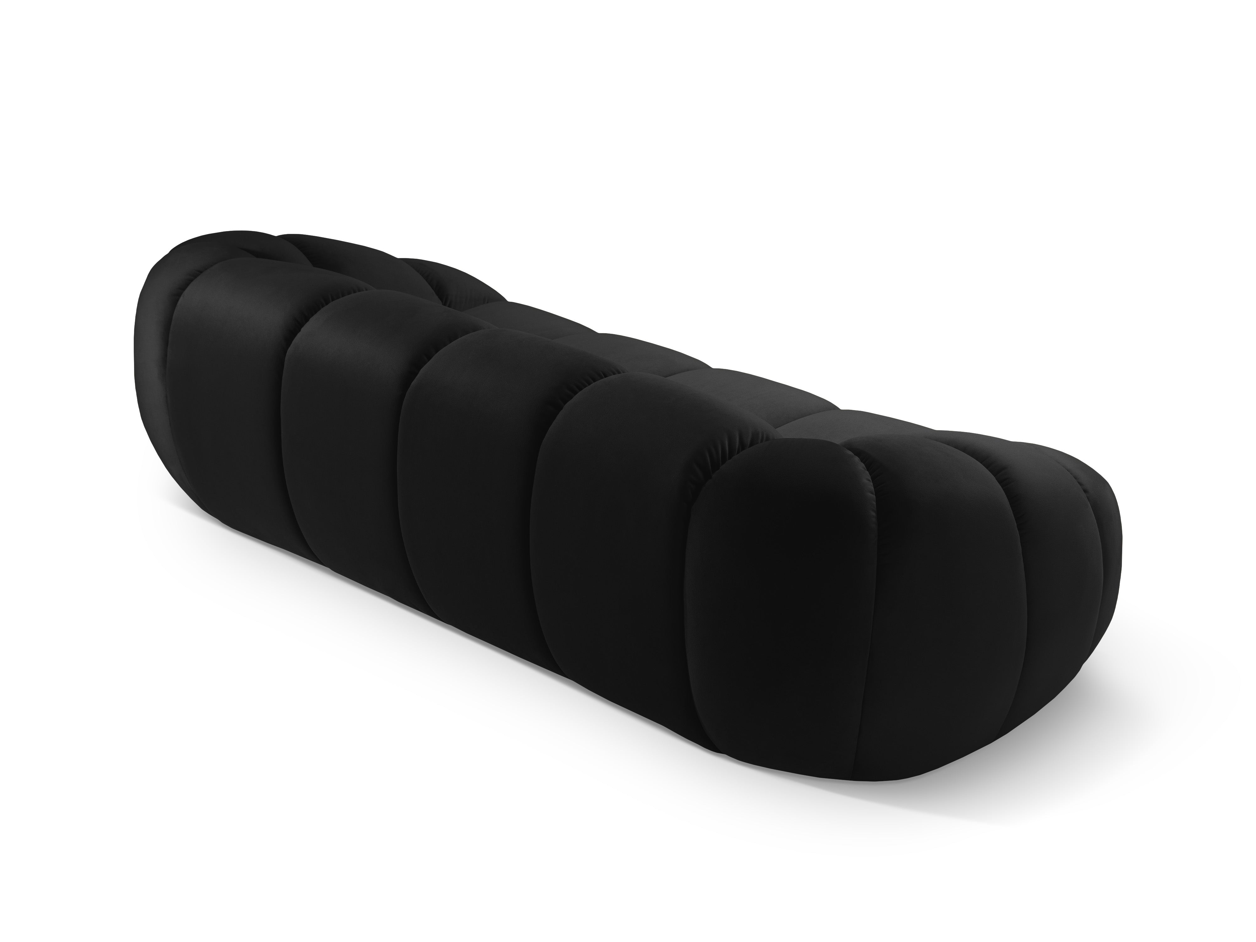 2.5-seater velvet sofa DIANA black