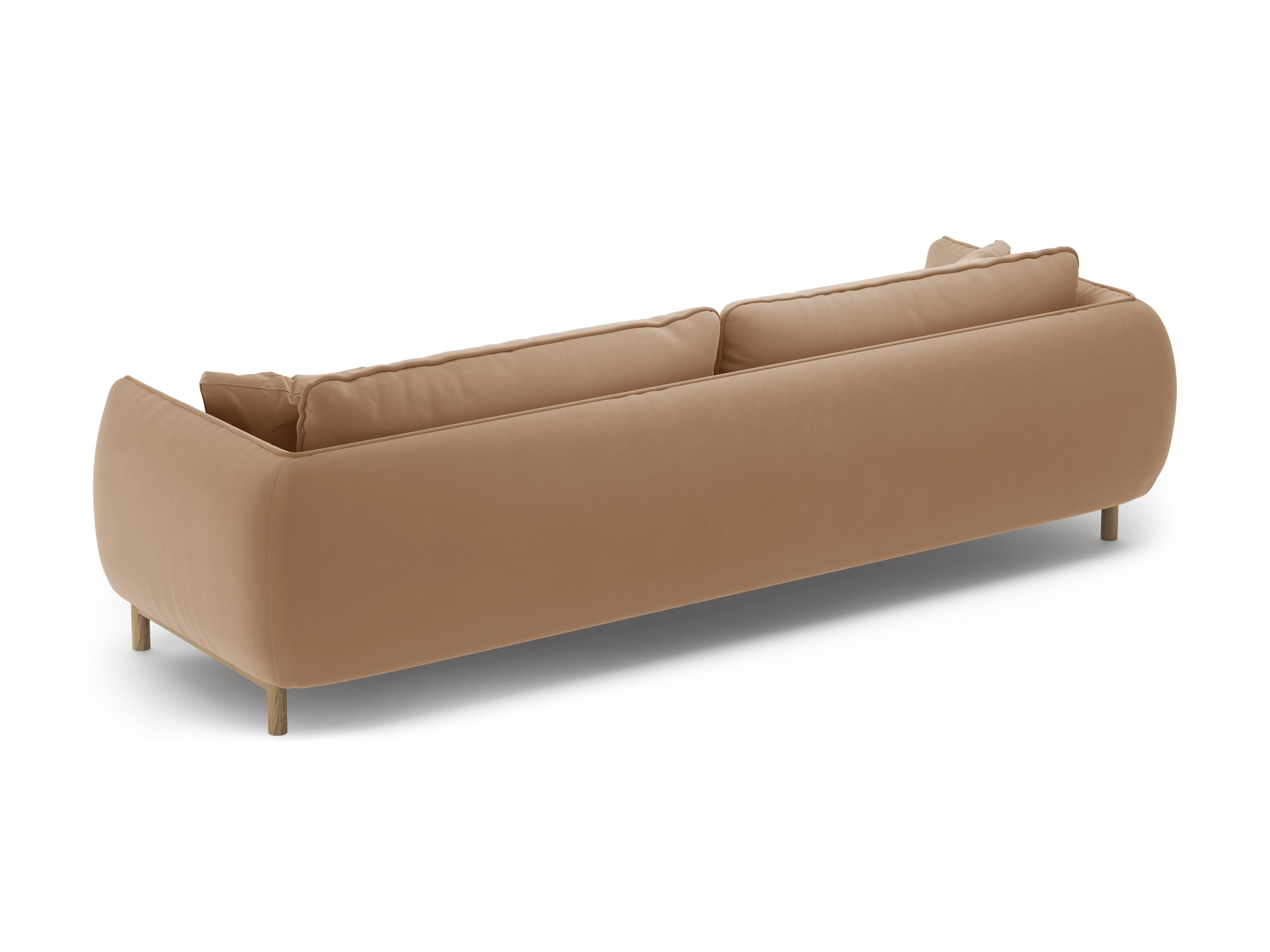 Sofa aus Samt für 4 Personen ADA sandfarben