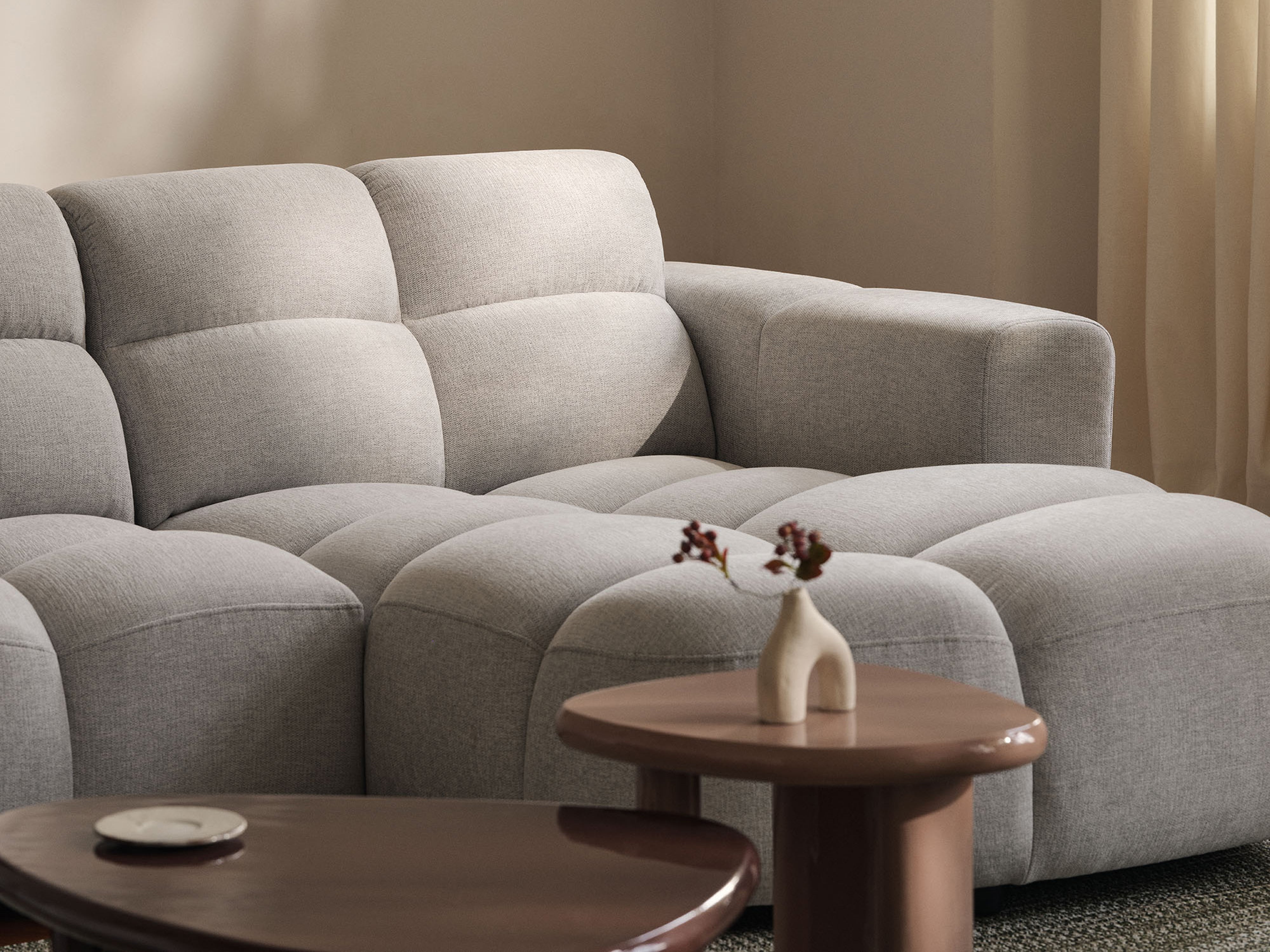 4-seater sofa LISA green chenille