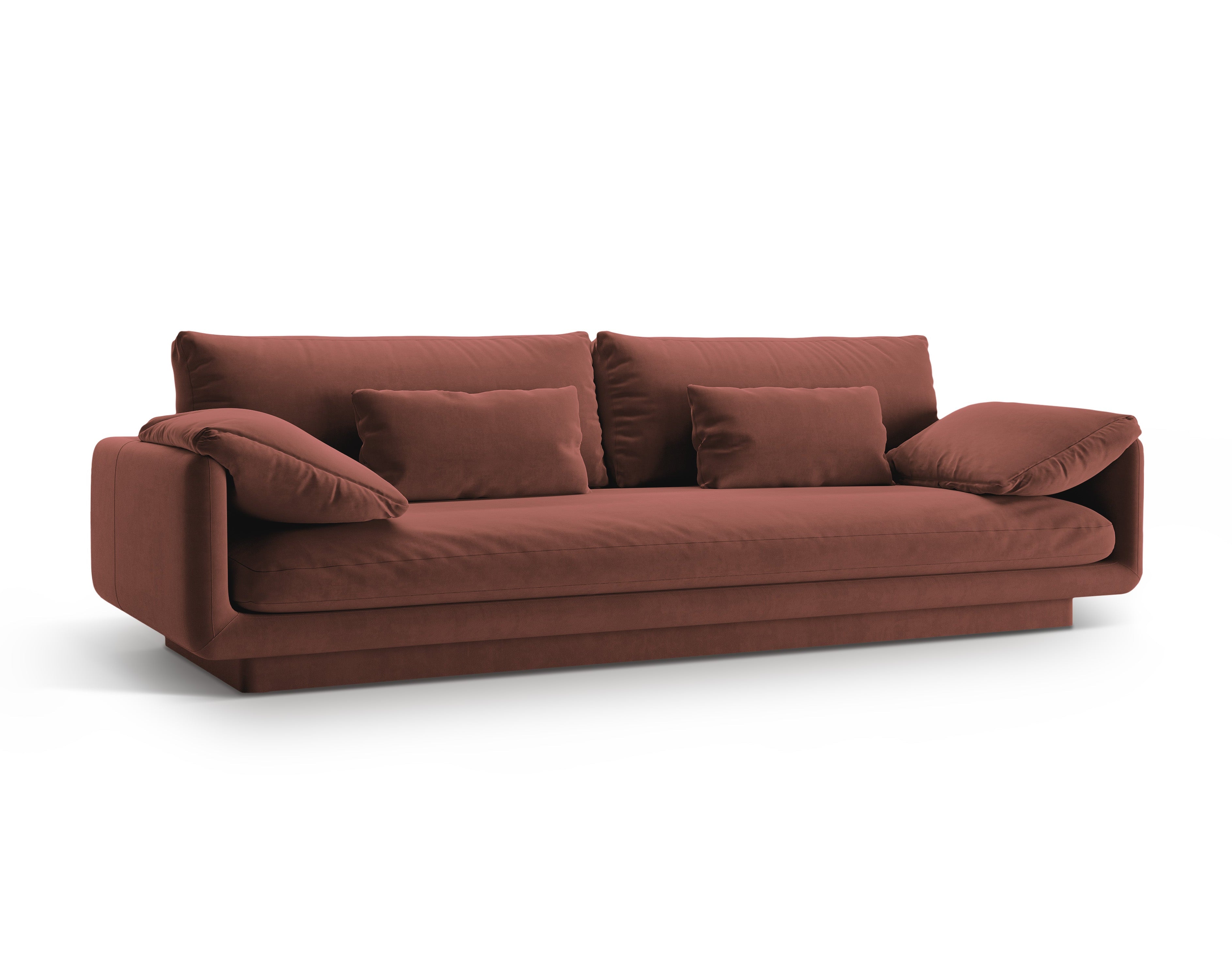 Torino Cuoio 4-seater velvet sofa