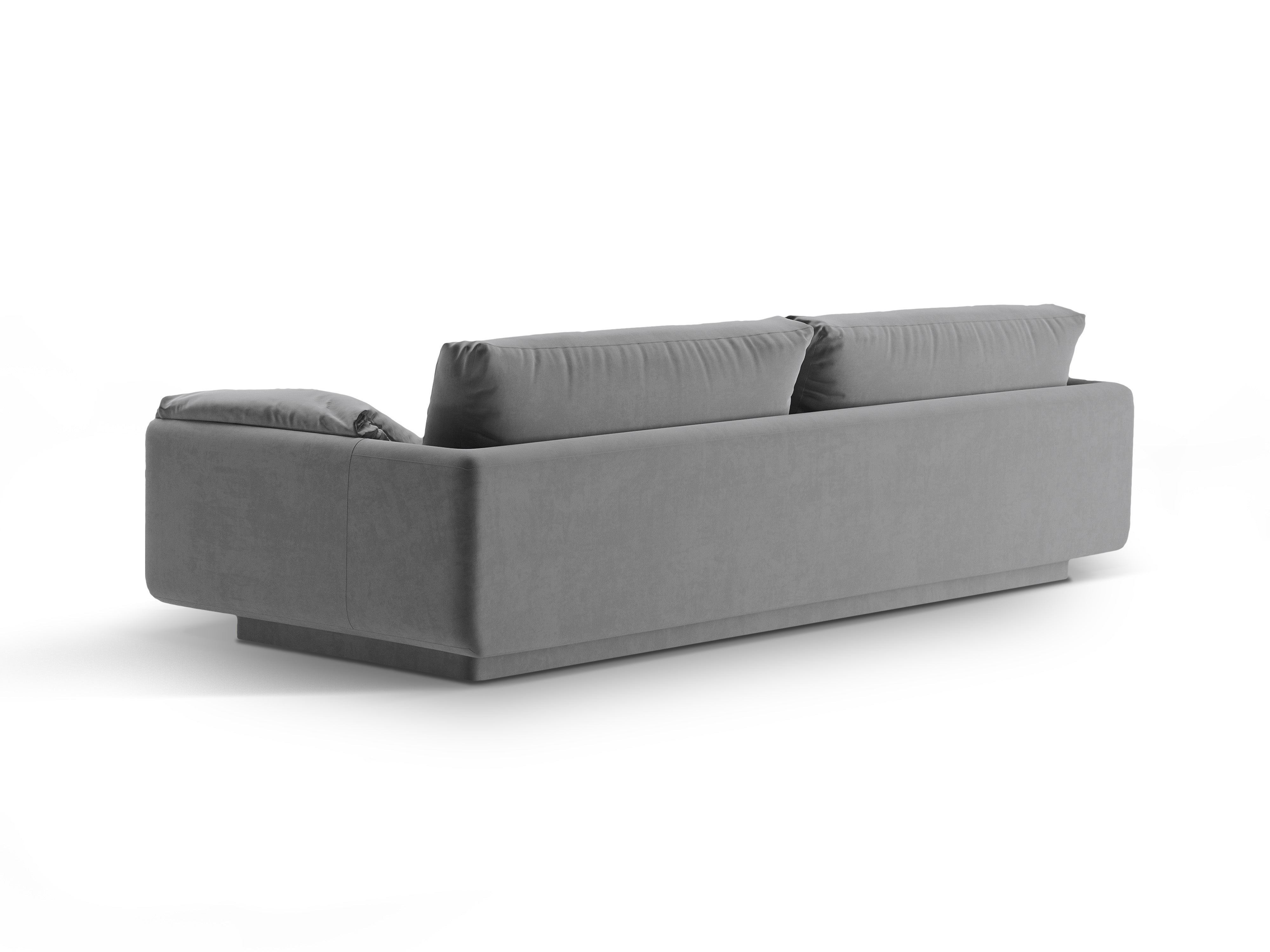 Samtsofa 4-Sitzer Torino Hellgrau