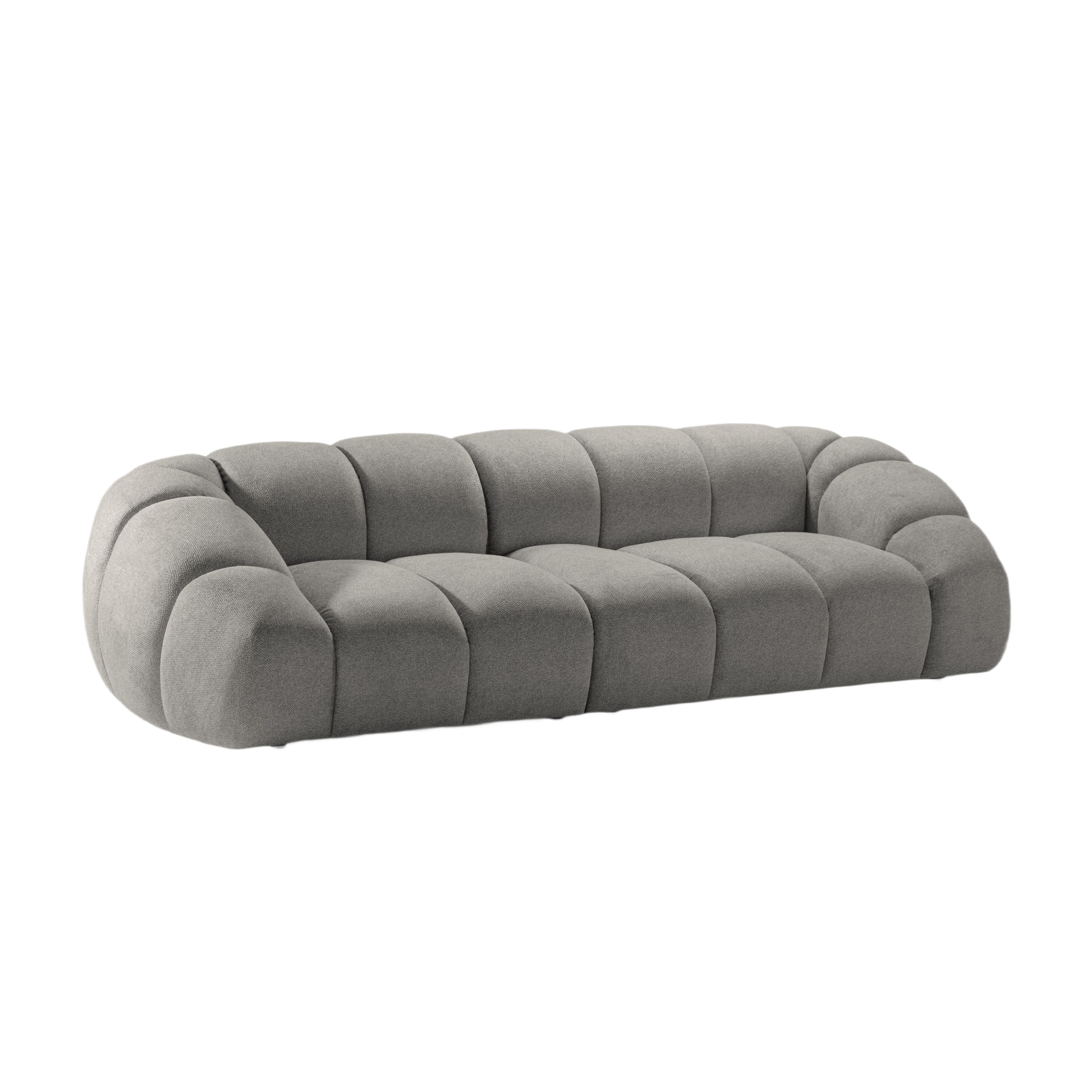 Sofa für 4 Personen DIANA hellgrau Chenille
