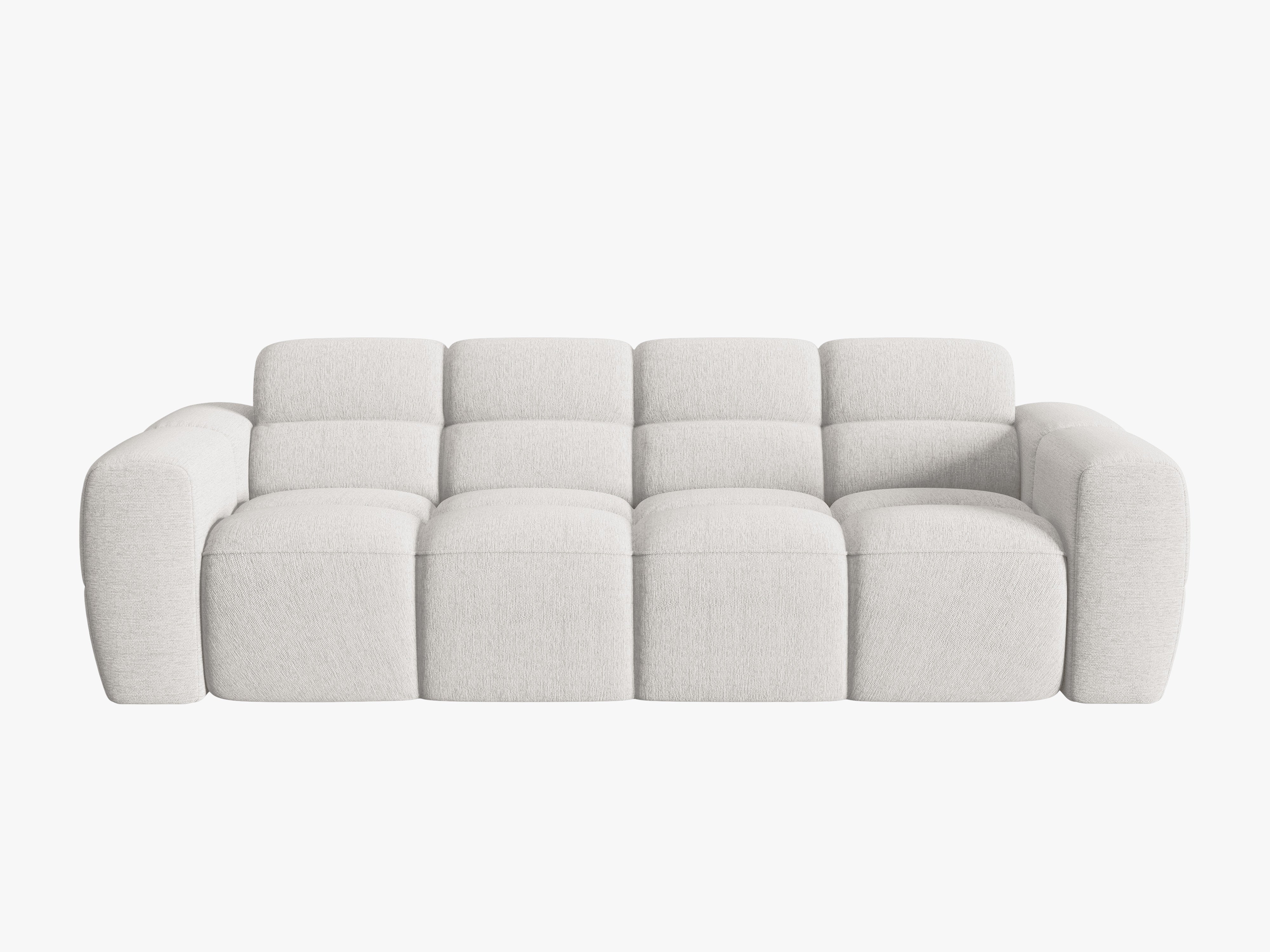 4-seater sofa LISA light gray chenille