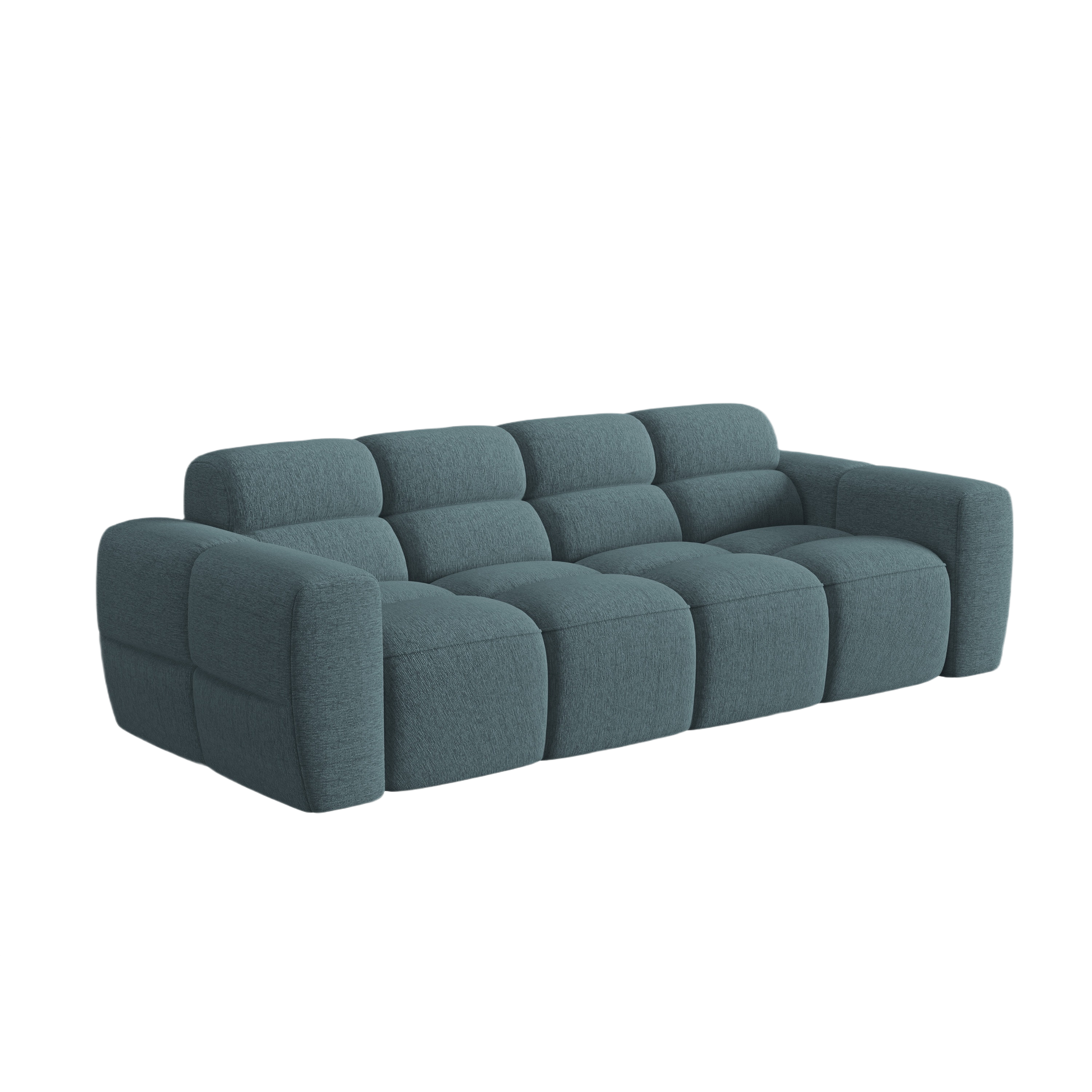 4-seater sofa LISA light blue chenille