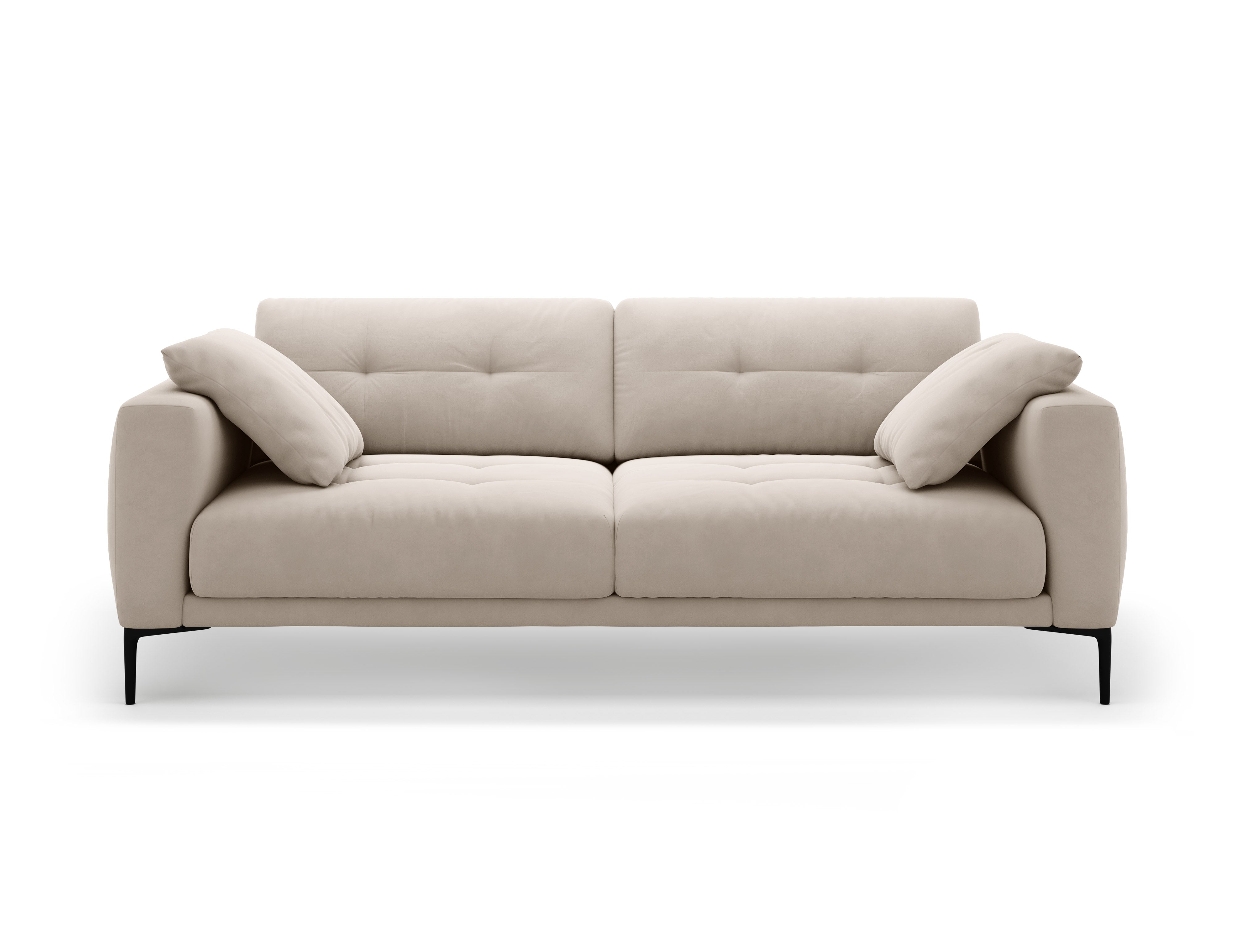 Velvet sofa for 4 people BEMY beige